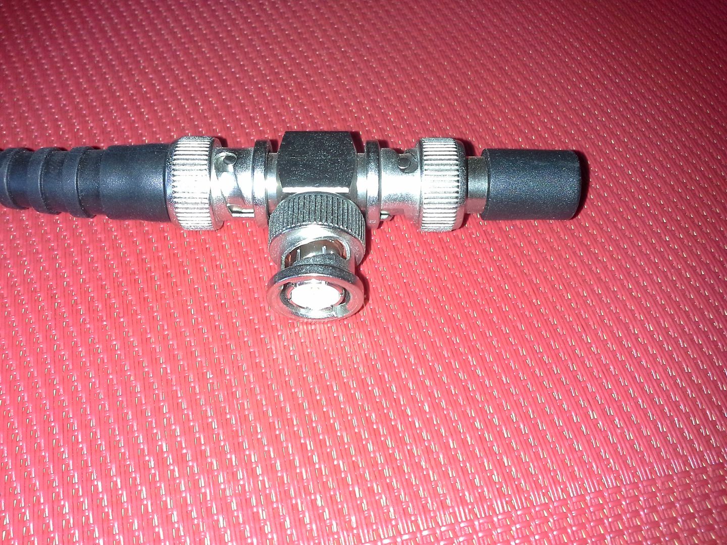 BNC-Kabel 68 cm lang mit BNC T-Verteiler und 50 Ohm Abschlusswiderstand, Endwiderstand