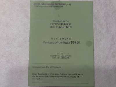 Taschenkarte FM Nr.3 Fernbesprechgerätesatz SEM 25