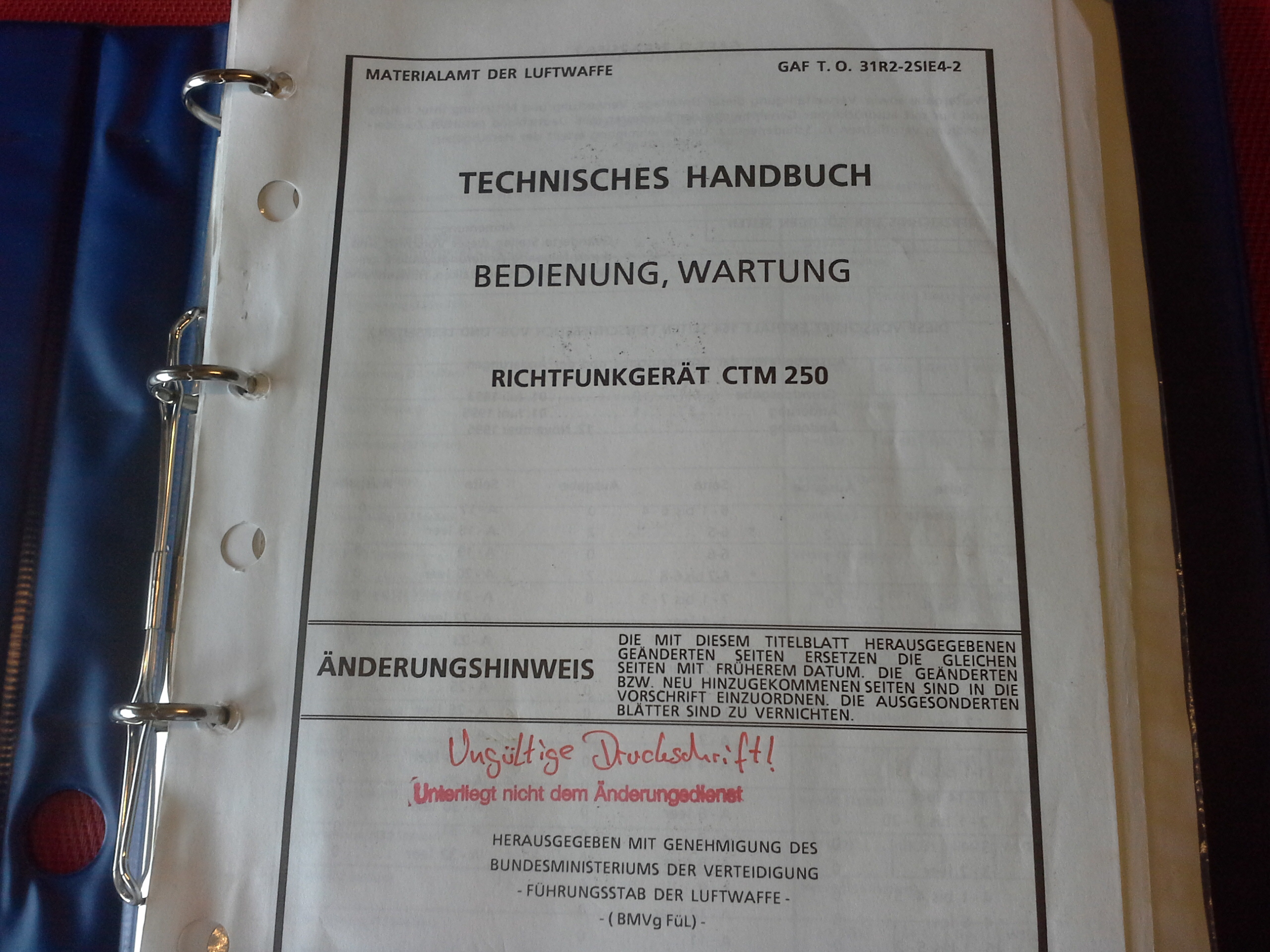 ANT Bosch Telecom, GAF T.O. 31R2-2SIE4-2, Technisches Handbuch, Richtfunkgerät CTM 250