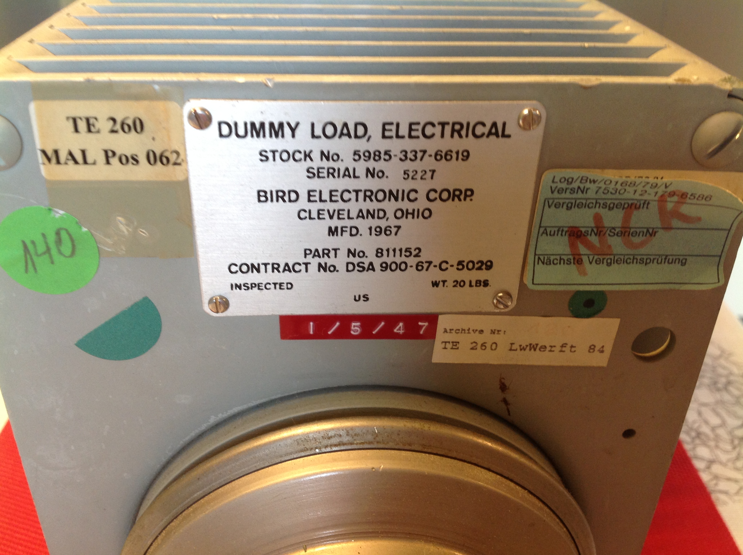 Attenuator, Dummy Load, Abschwächer Bird Electronic