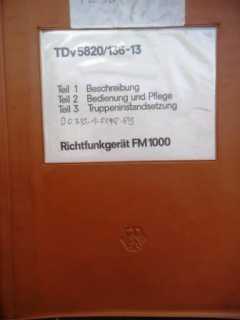 Richtfunkgerät FM1000, TDv 5820/136-13