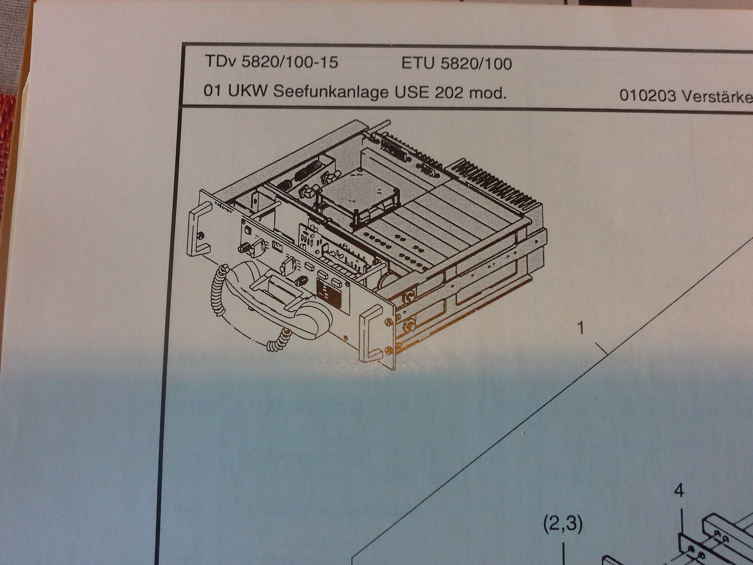 TDv 5820/100-15, Funkgerätesatz Schiff, 10 - 25 W, 156 - 162 MHz, Type USE 202, mod.