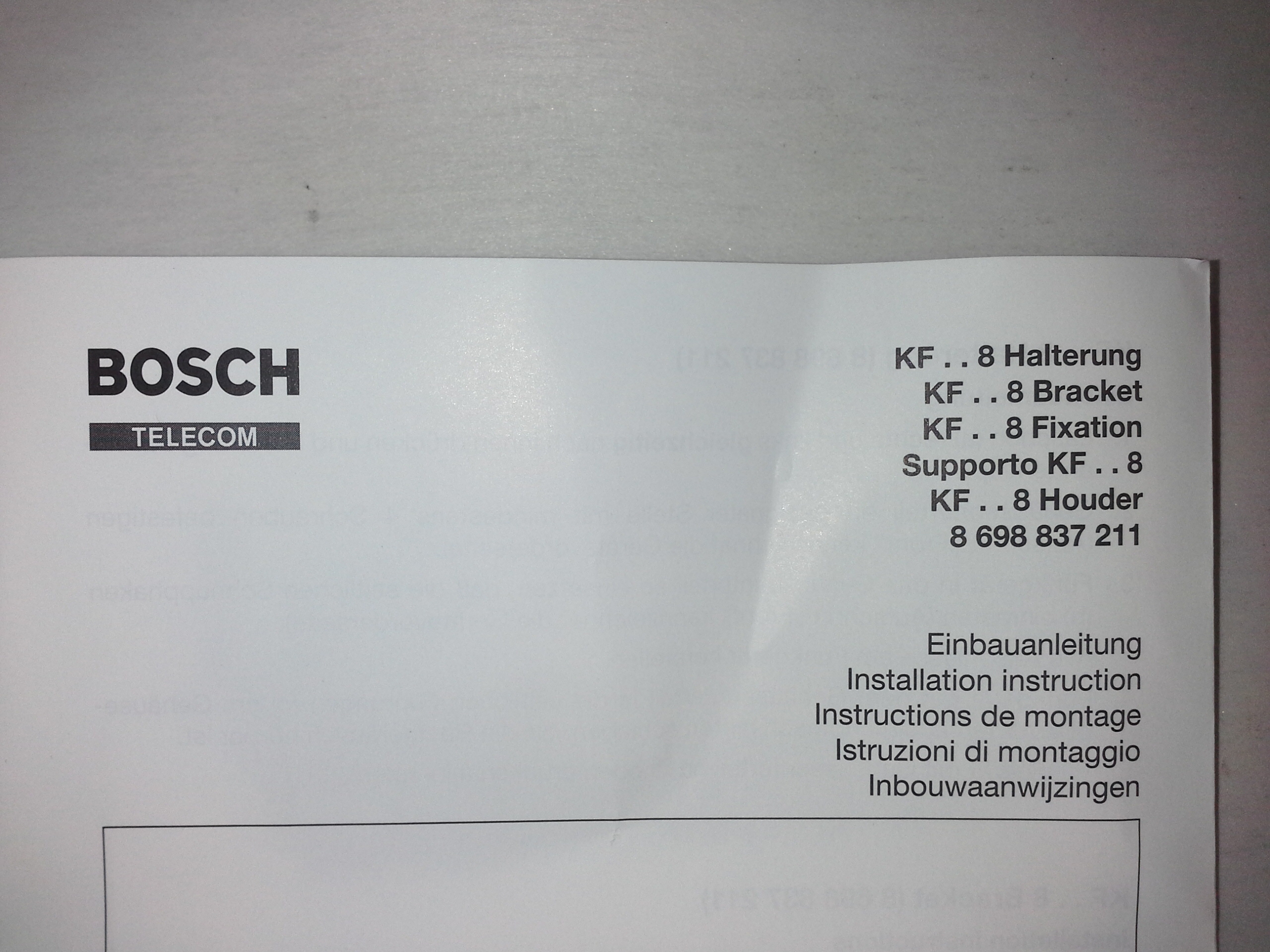 Bosch KF-8 Halterung