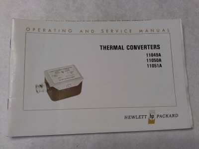 Hewlett Packard Thermal Converters 11049A/11050A/11051A