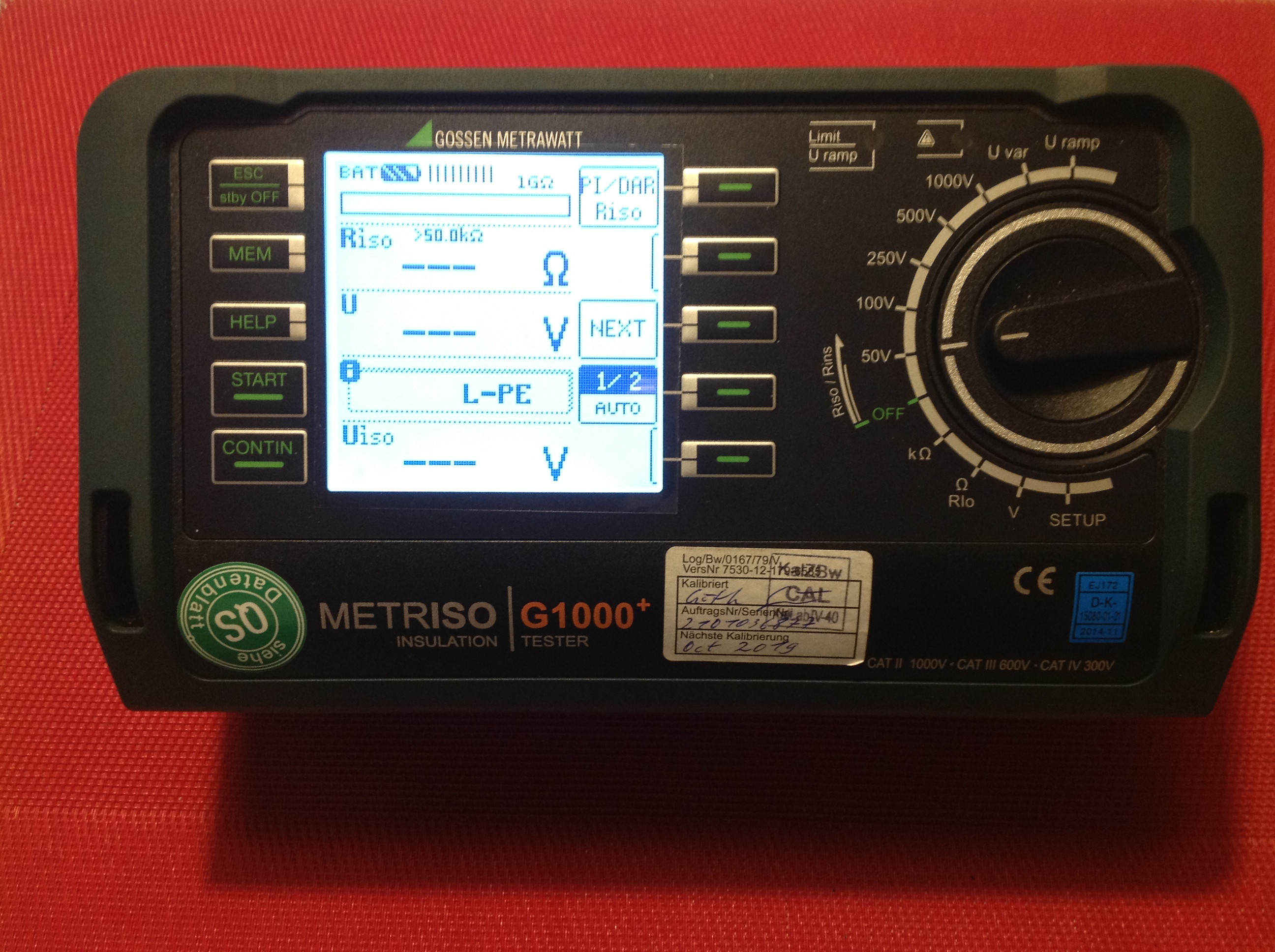 Gossen Metrawatt Metriso G1000 Isolationstester