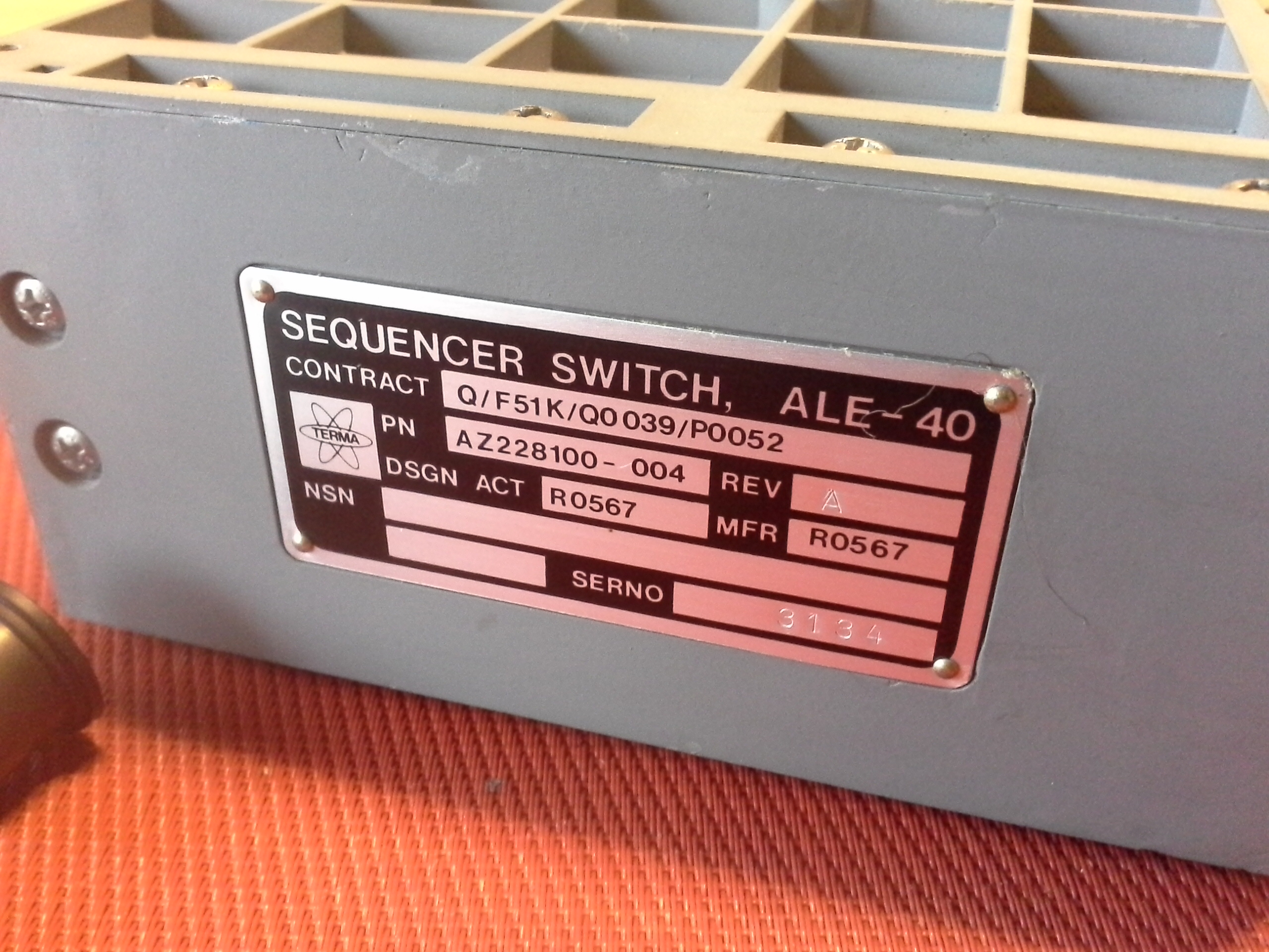 Sequenzer Switch, ALE-40 Flugzeug, Transall C-160