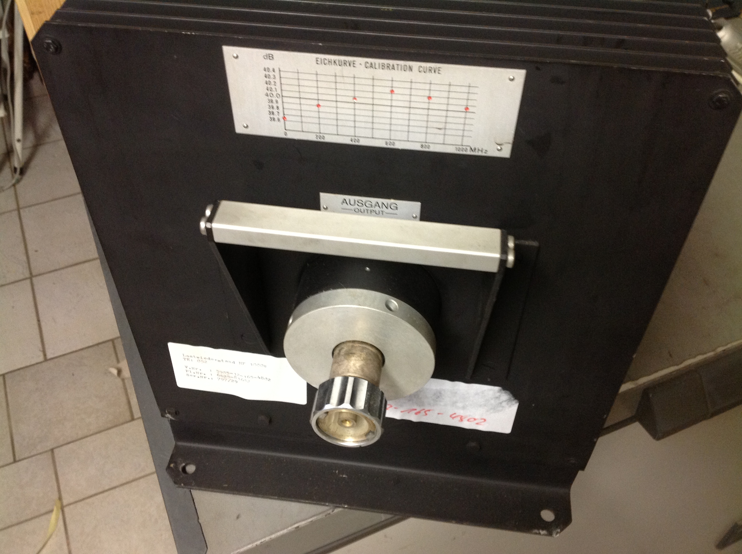 Rohde &amp; Schwarz 1 KW Leistungs-Dämpfungsglied . High-Power Attenuator