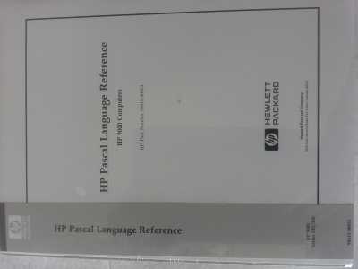 Hewlett Pacard HP 9000 Pascal Language Reference
