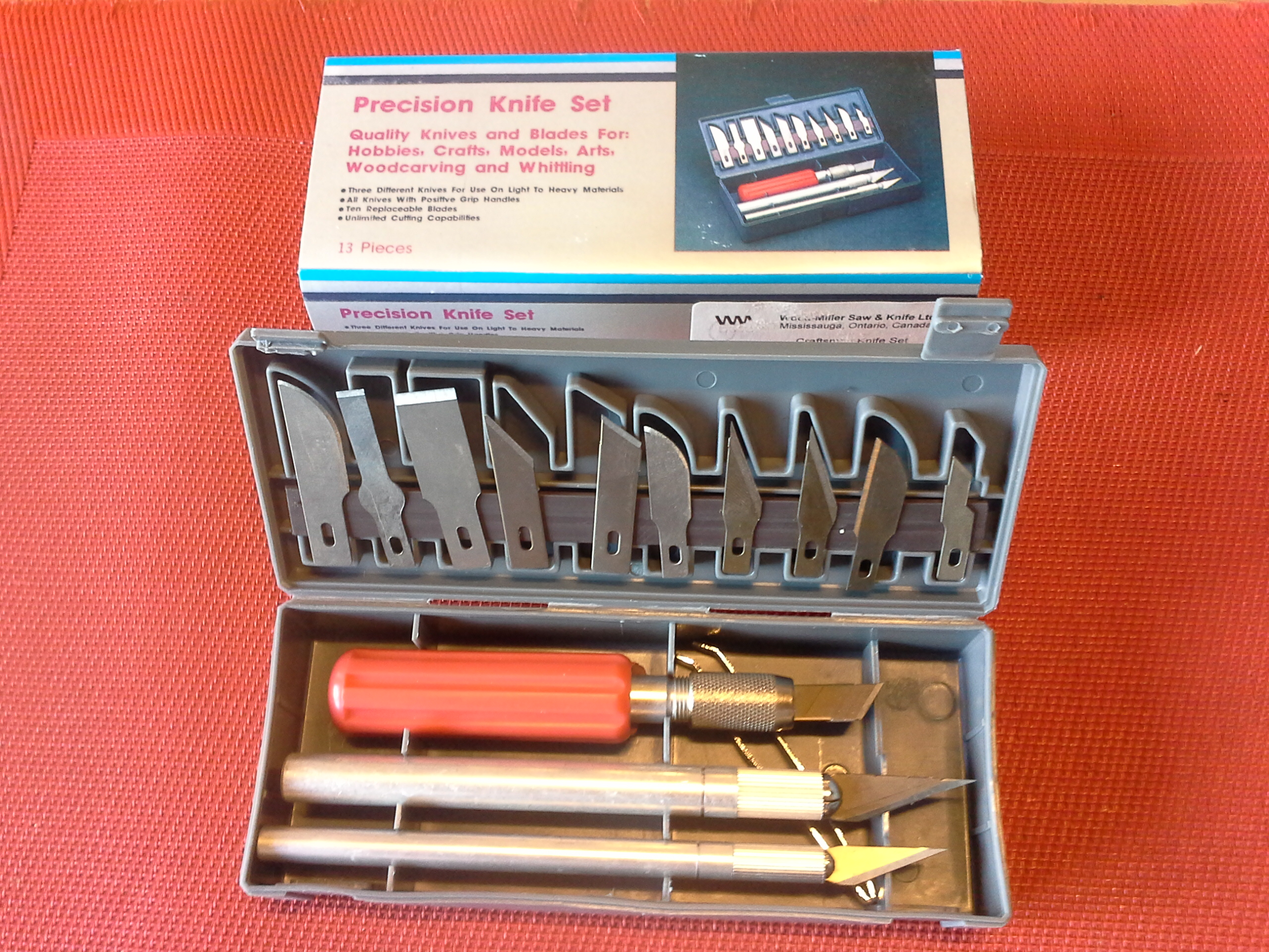 Precisions Knife Set, Designer Messer Set 13-tlg. Skalpell Präzision-Bastelmesser Modellbaumesser Set , 13 tlg