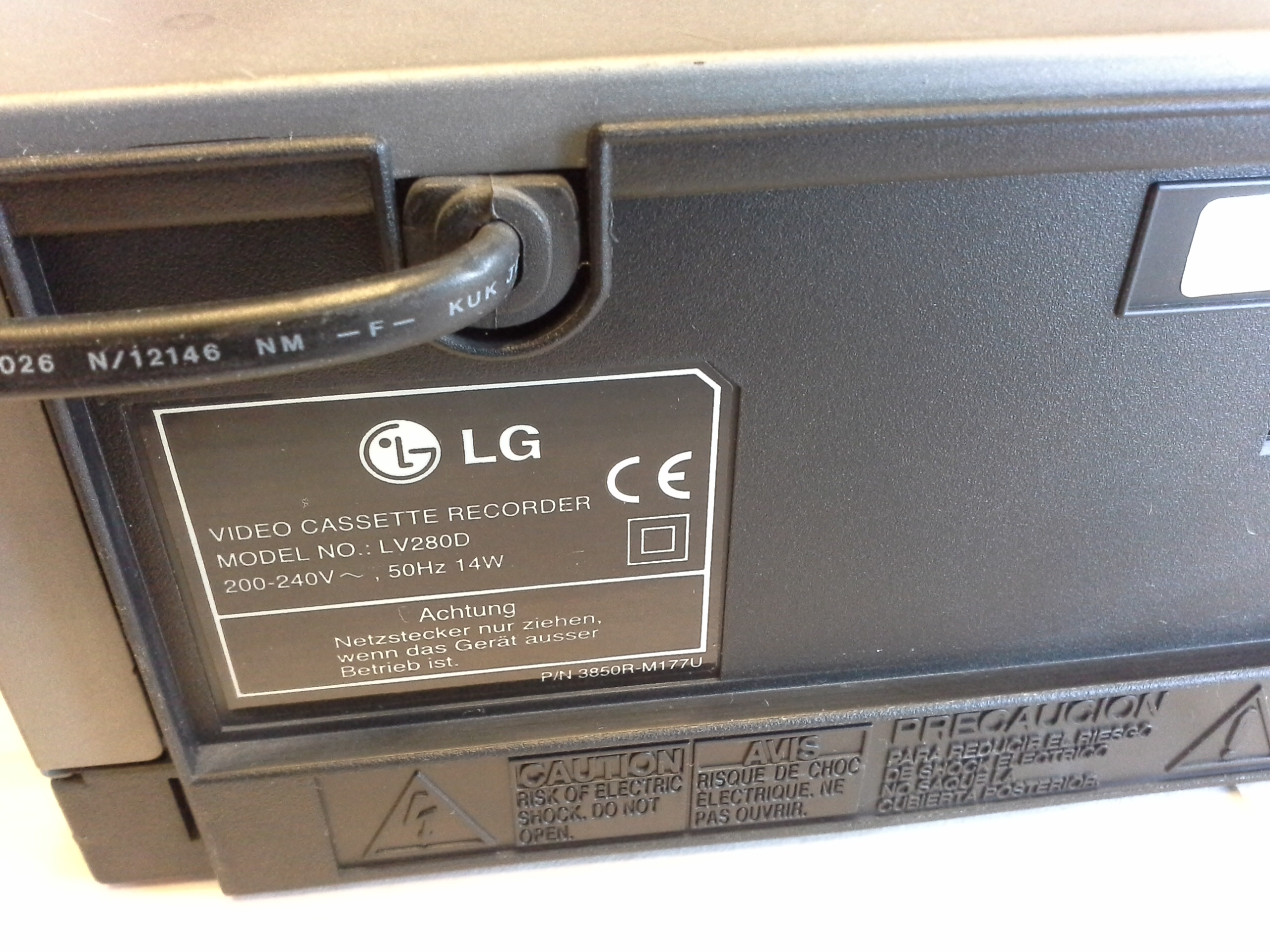 LG Videorecorder LV280D ohne Fernbedienung