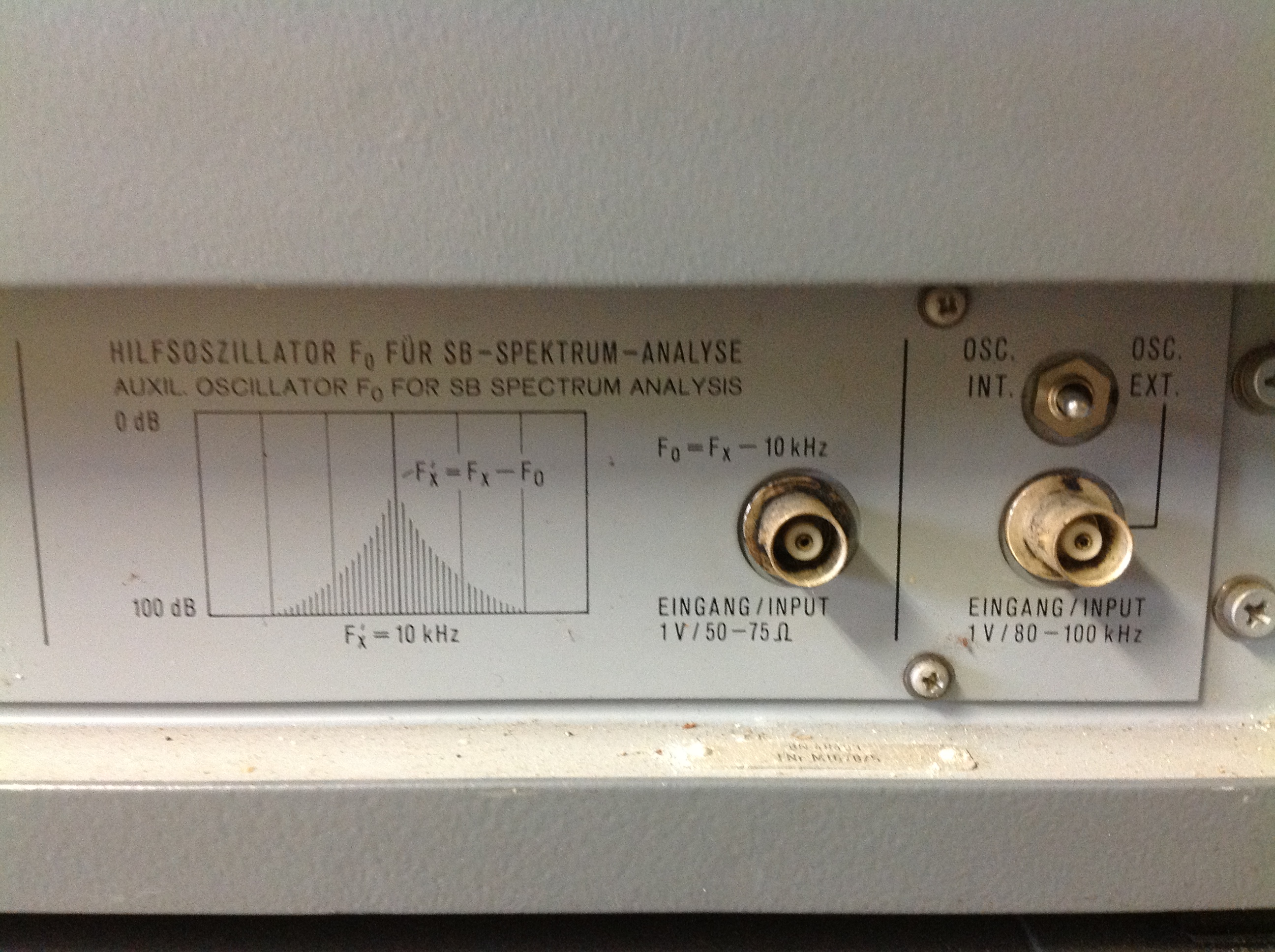 Rohde &amp; schwarz Frequenzanalysator, Wave Generator Typ FAT 3, 5 Hz....60 KHz
