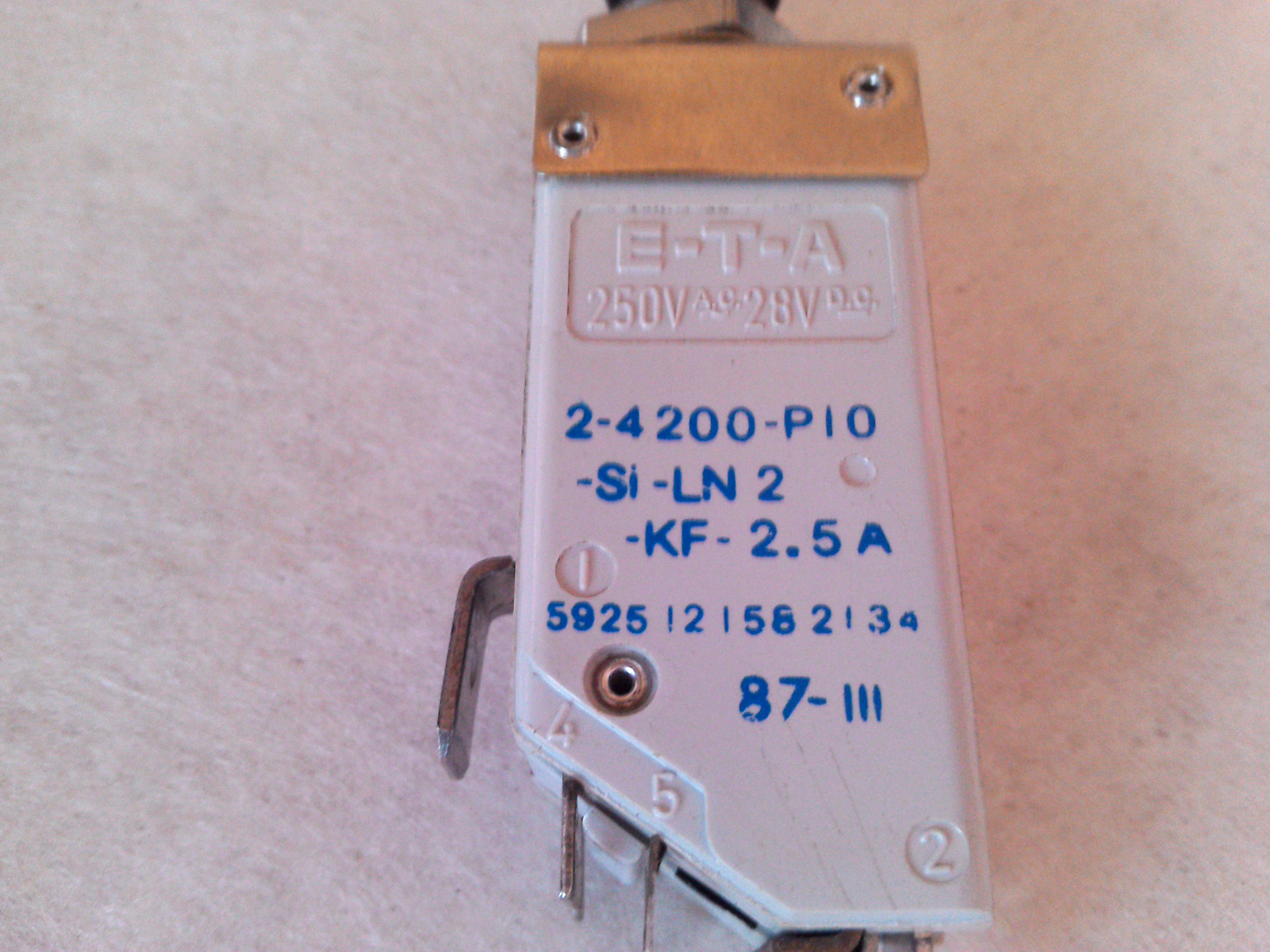 E-T-A Sicherung 2,5A - Circuit Breaker