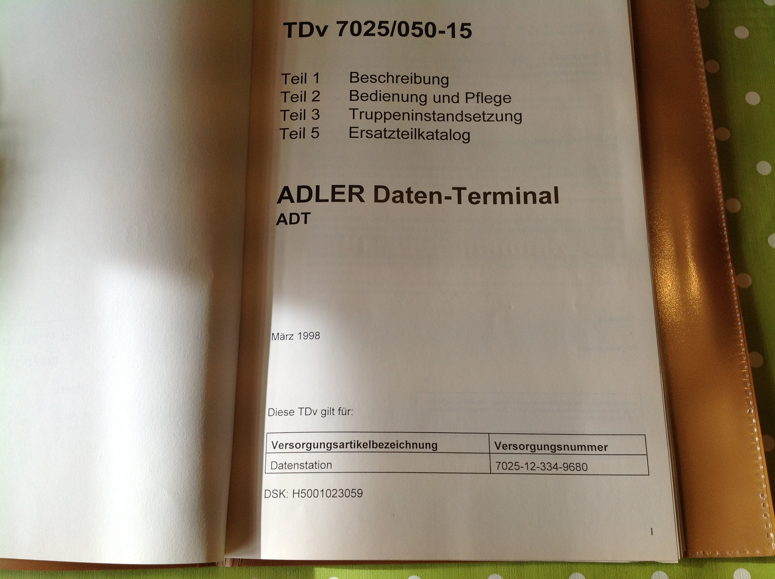 ADLER Daten-Terminal ADT