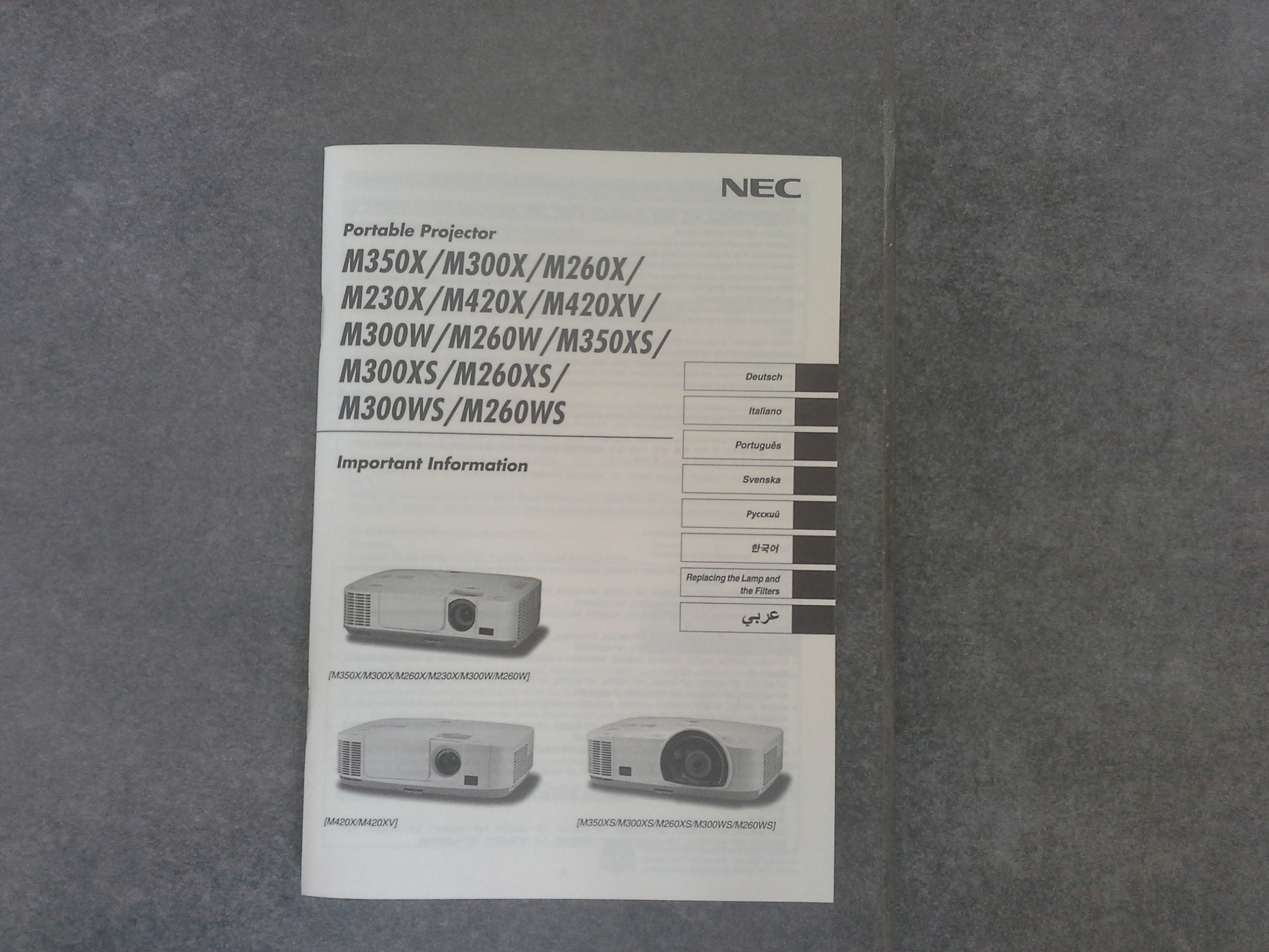 Projektor NEC Typ M260X