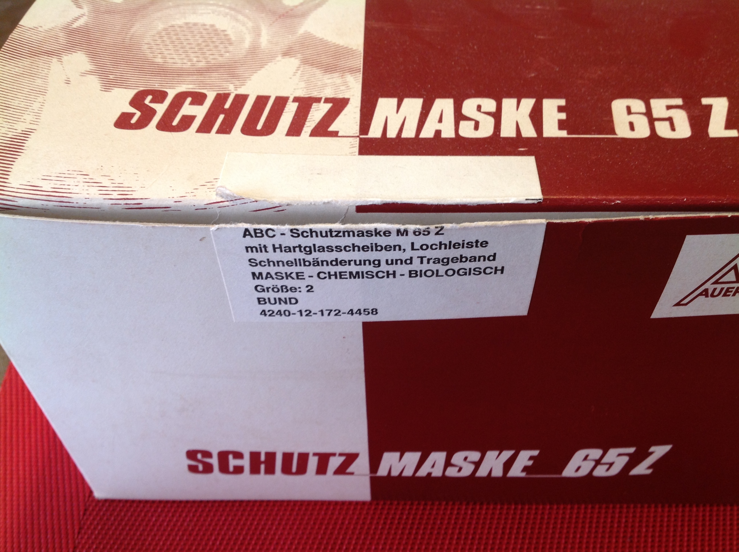 ABC-Schutzmaske 65 Z von Auer/Dräger incl. Filter