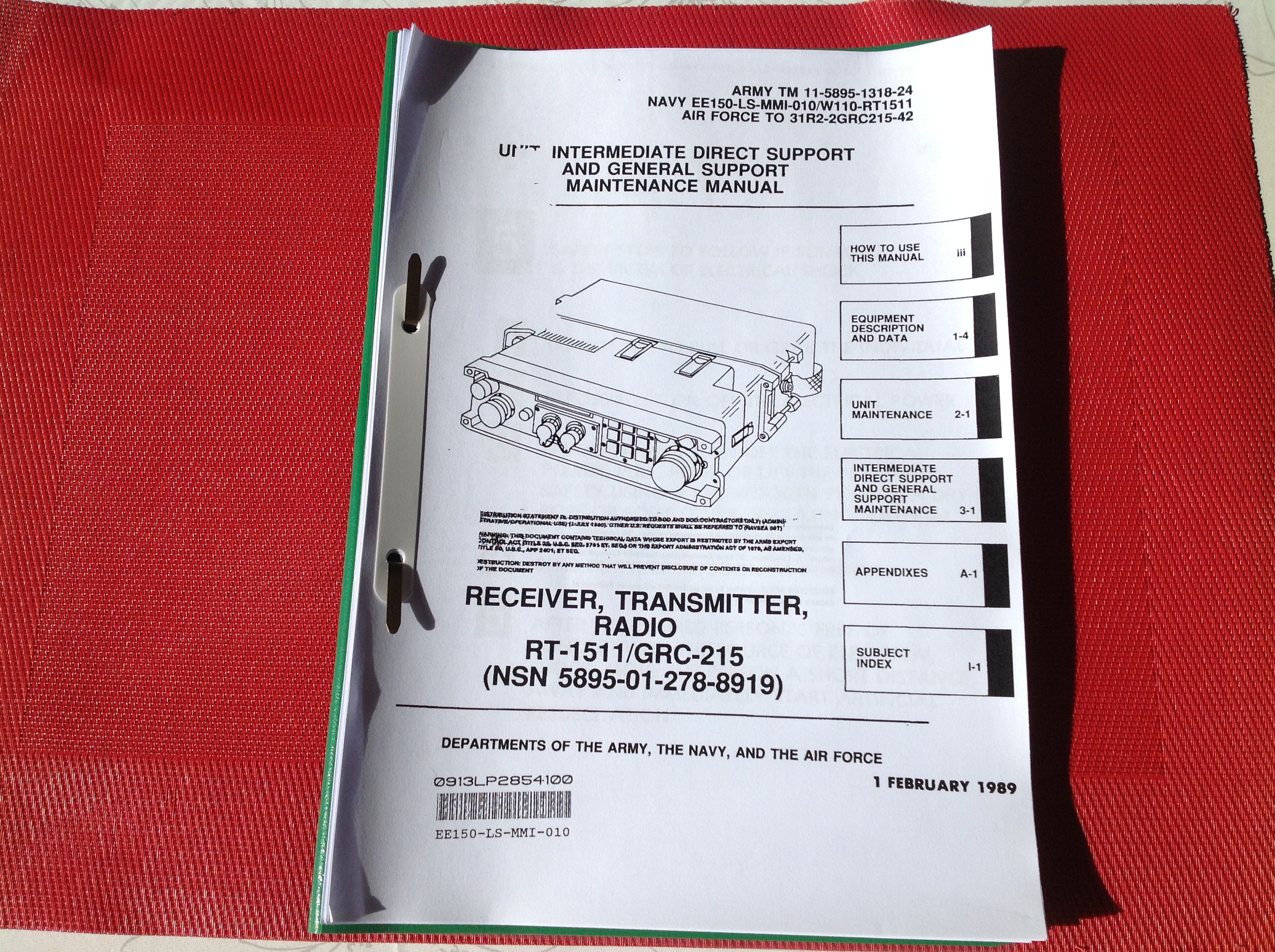 Receiver, Transmitter, Radio RT-1511/GRC 215