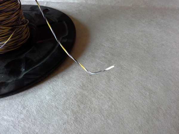 PVC-Kabel 1,0 mm weiß-gelb-lila-schwarz - 150m Länge