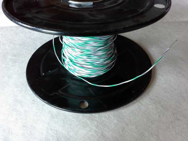 Teflon-Kabel 1,0 mm grün,weiß,lila - 100m Länge
