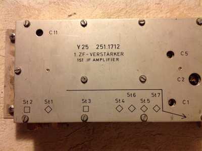 Rohde & Schwarz VHF-UHF ET 001 Empfänger ESM2 Einbauteil Y25 ZF-Ve