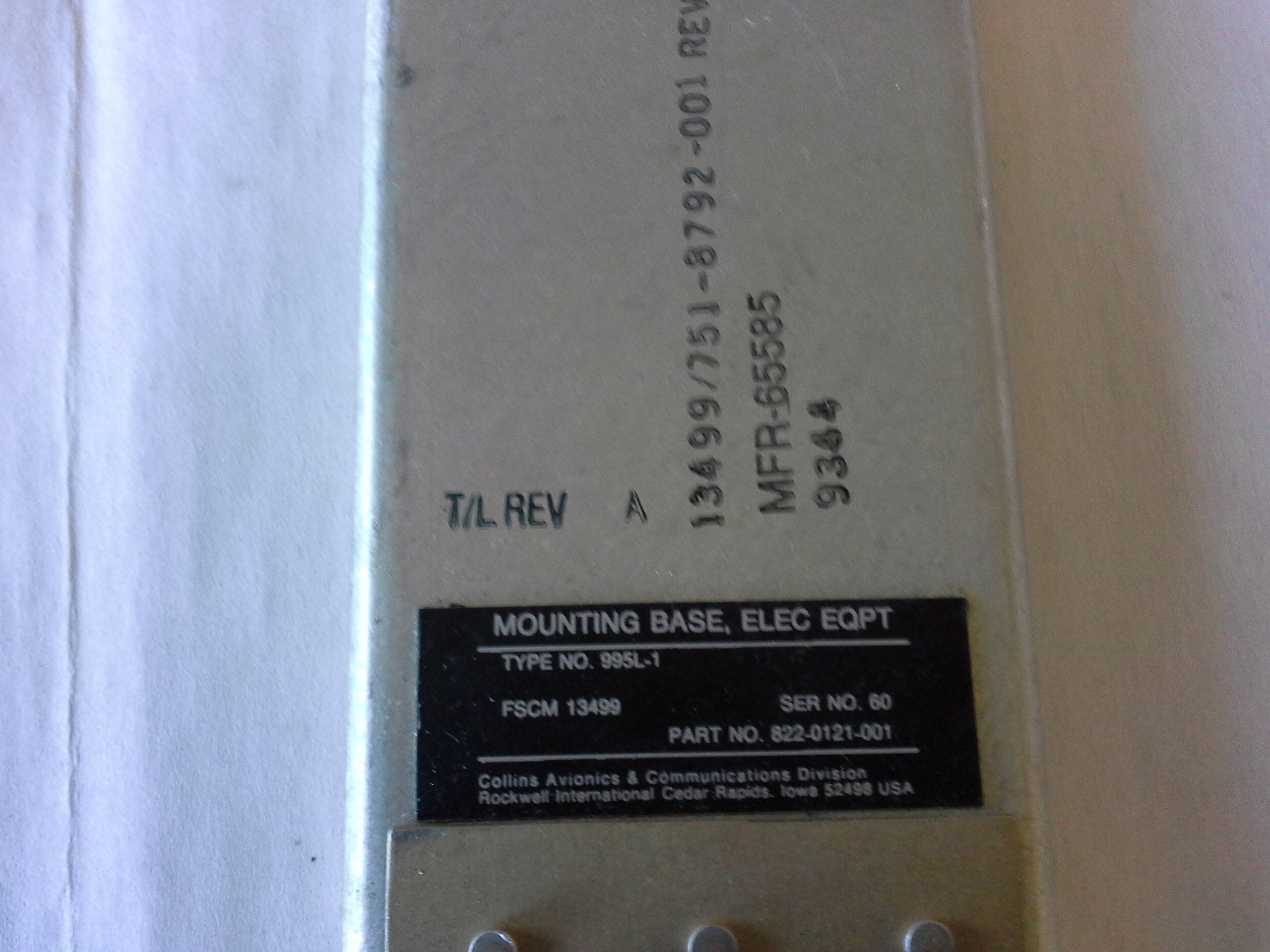 Mounting Base, Electrical Equipment Typ 995 L-1