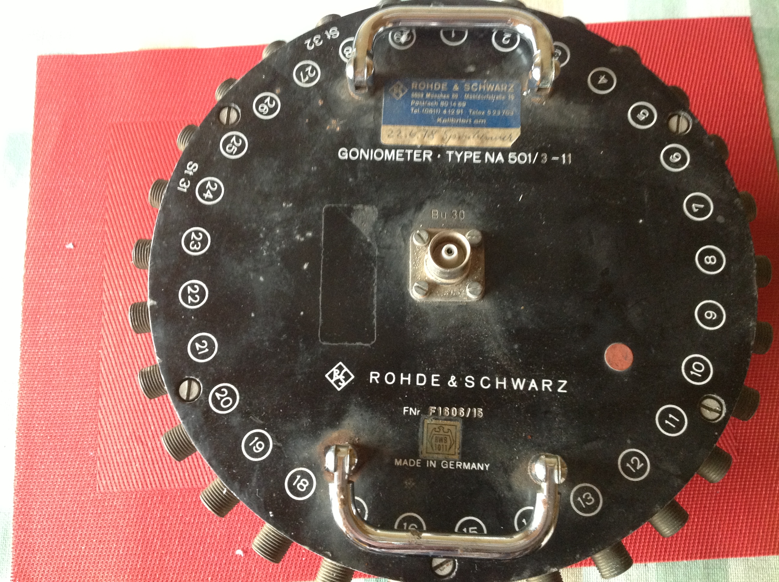 Rohde &amp; Schwarz Goniometer Typ NA 501-3-11 Antennenverteiler, Antennenumschalter