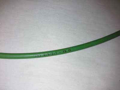Video Koaxial Kabel 0,6/3,7 grün - 75 Ohm Länge 0,6m