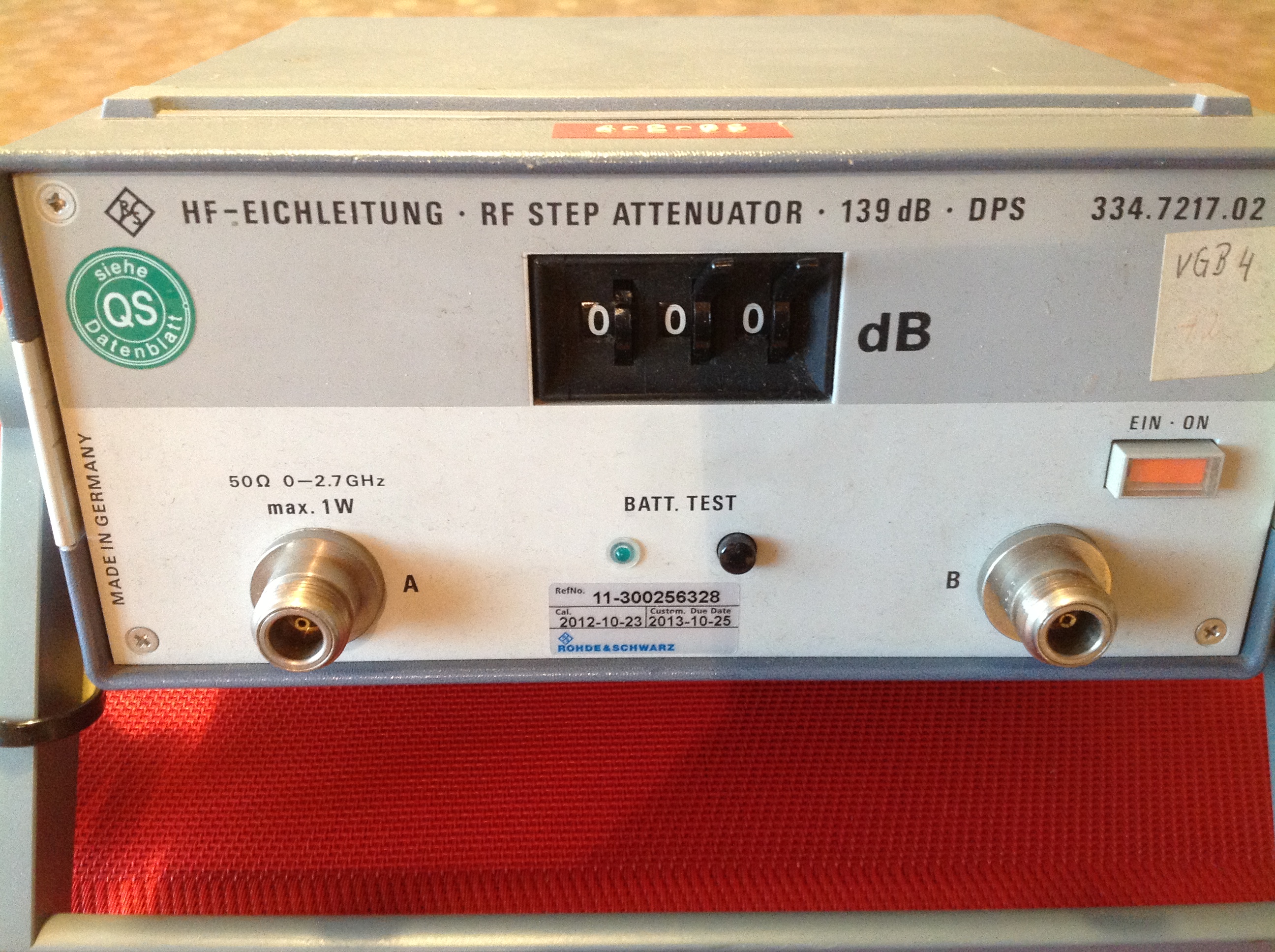 Rohde & Schwarz HF-Eichleitung / RF Step Attenuator / Hochfrequenz-Kalibriergerät 139 dB DPS