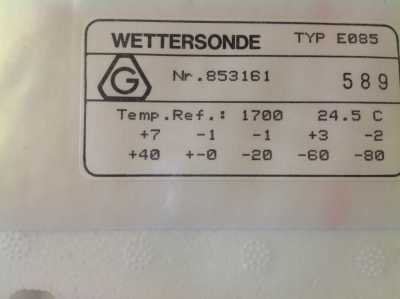 Wettersonde Typ E 085 Nr.589