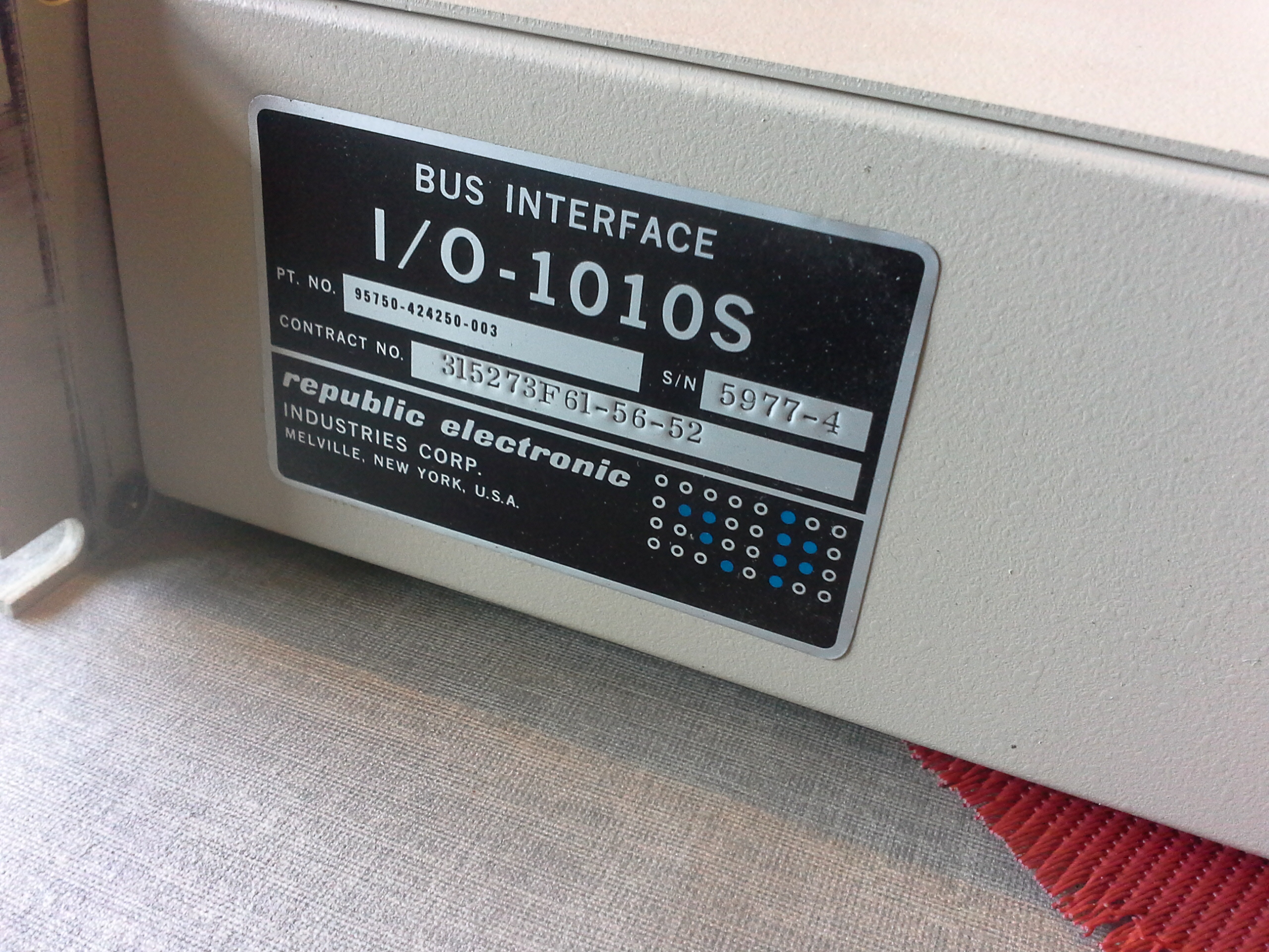 Republic Electronics, Bus Interface, I/O-1010S