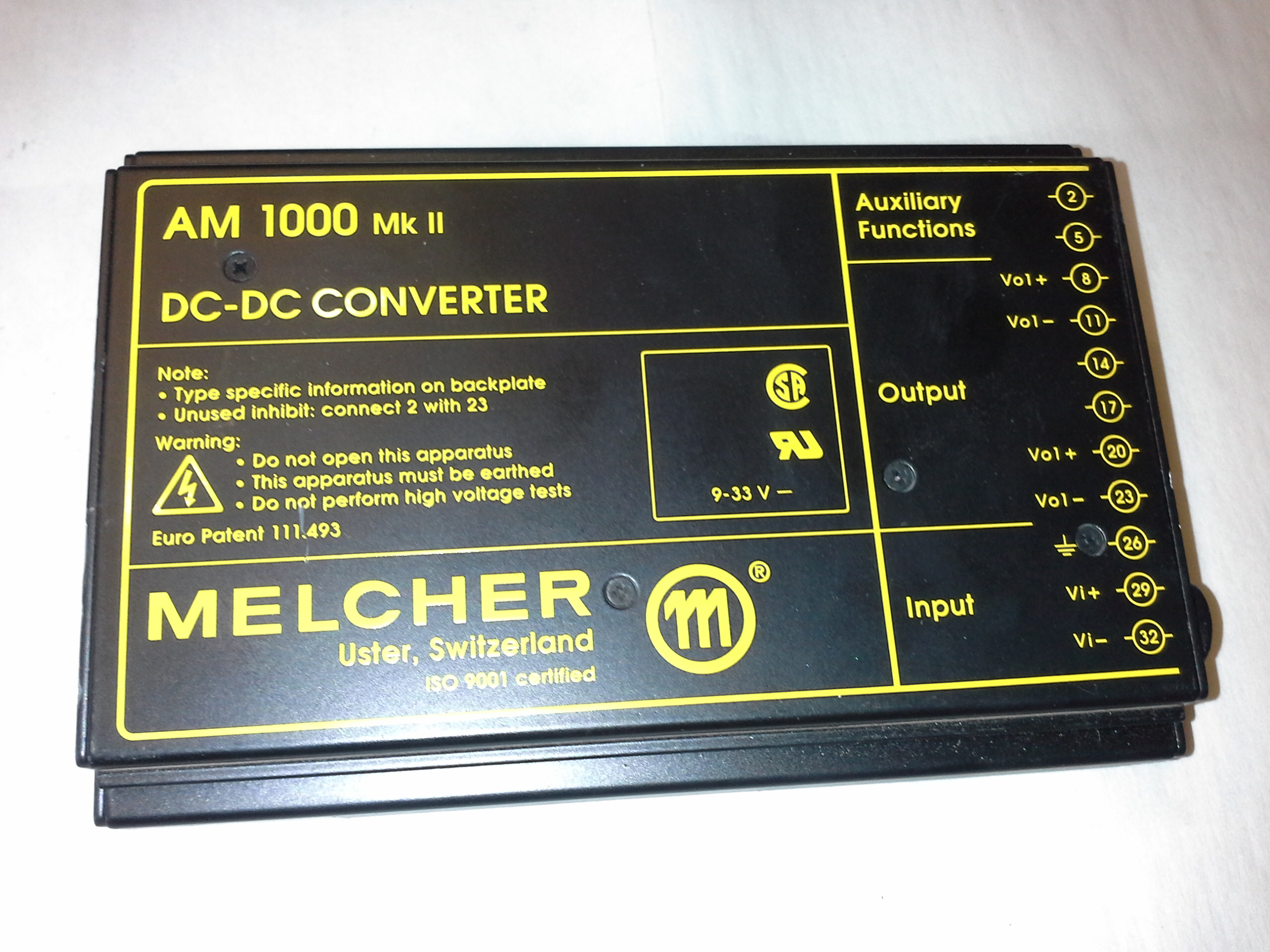 Melcher AM 1000 Mk II DC-DC Converter