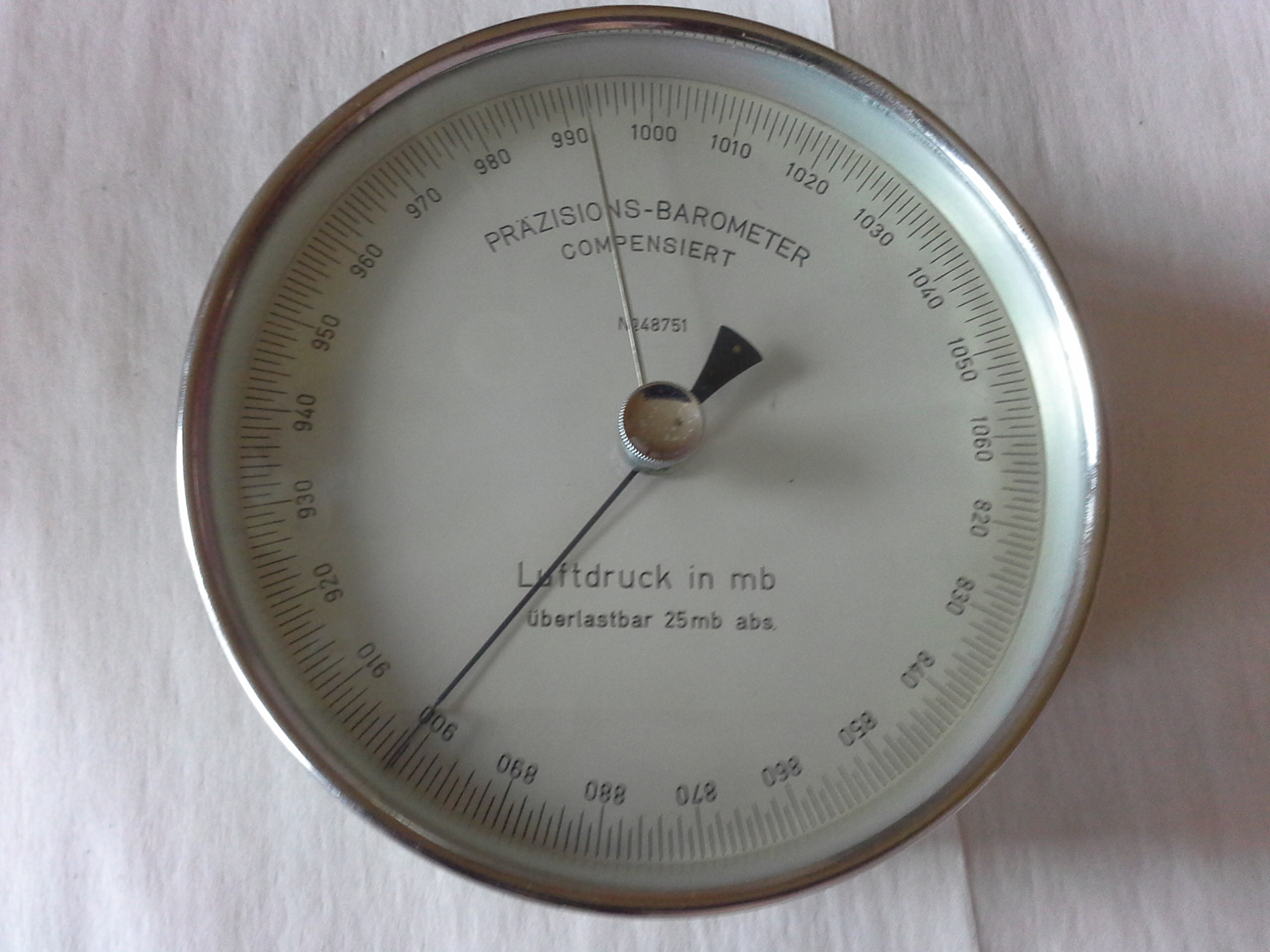 Lambrecht Aneroid Präzisionsbarometer 485 S1