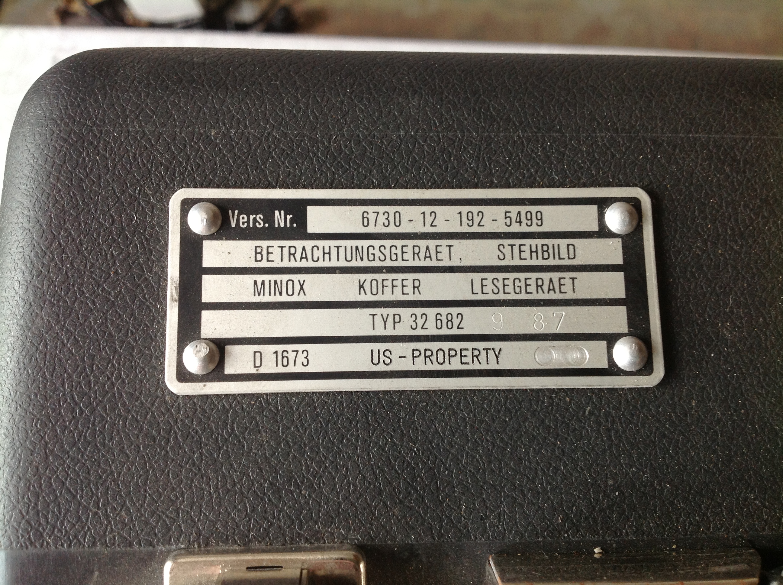 Microfiche Kofferlesegerät Minox Typ 32682