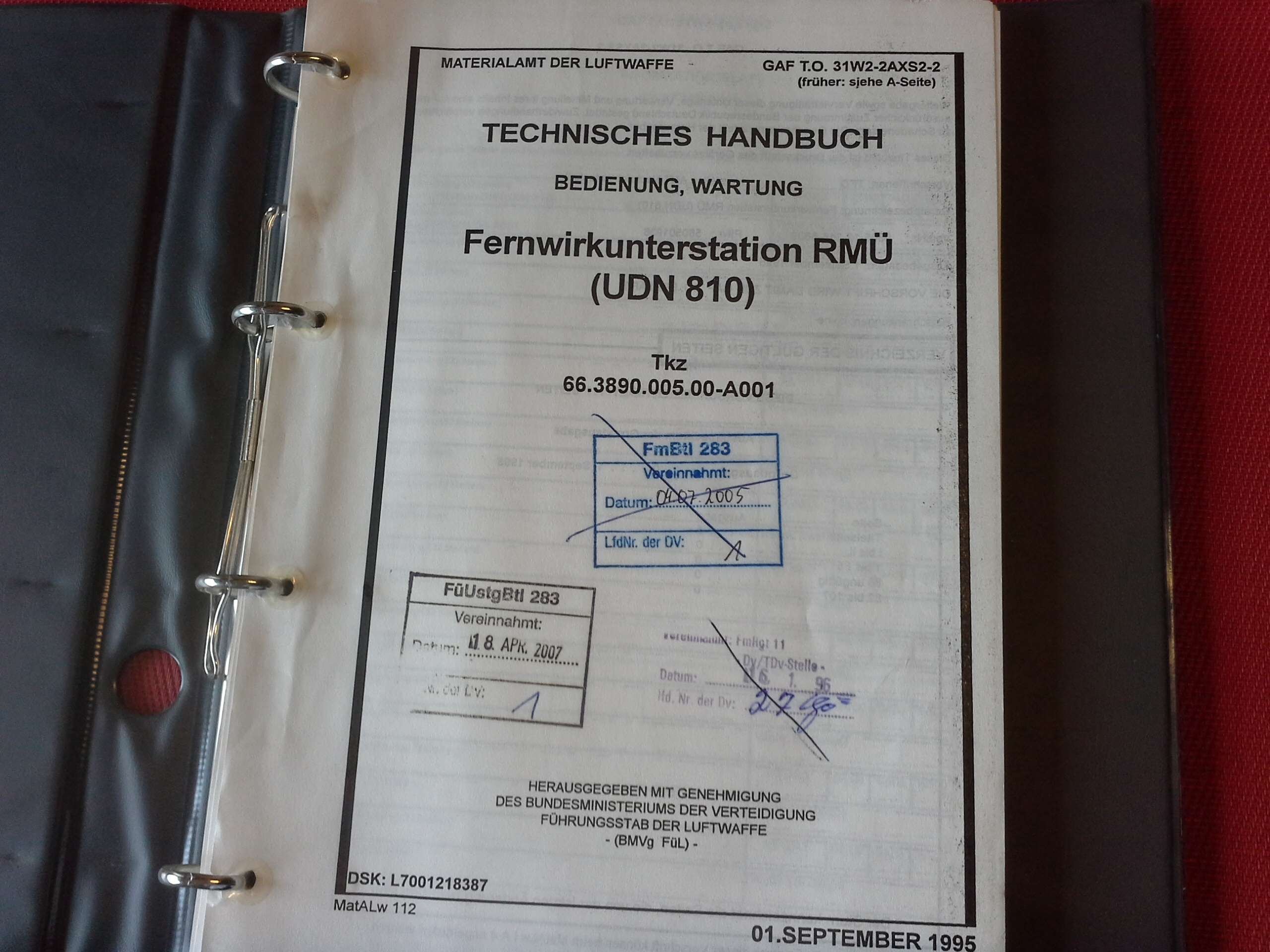 Bosch, GAF T.O. 31W2-2AXS2-2, Technisches Handbuch, Fernwirkstation RMÜ (UDN810)