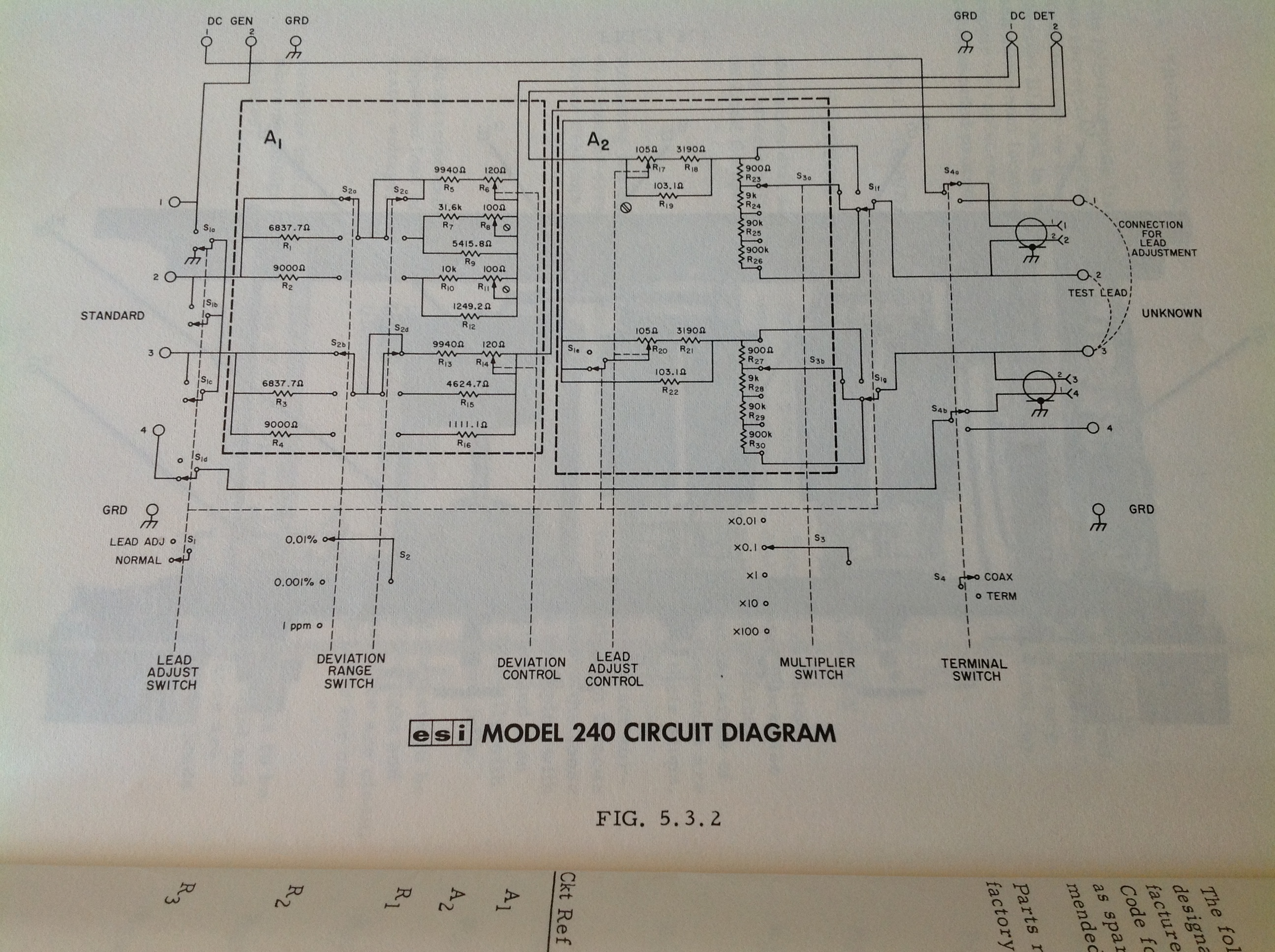 ESI Kelvin Ratio Bridge Mod. 240