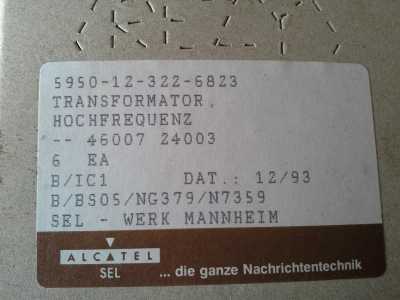 6 x SEL Transformator Hochfrequenz TK 5128