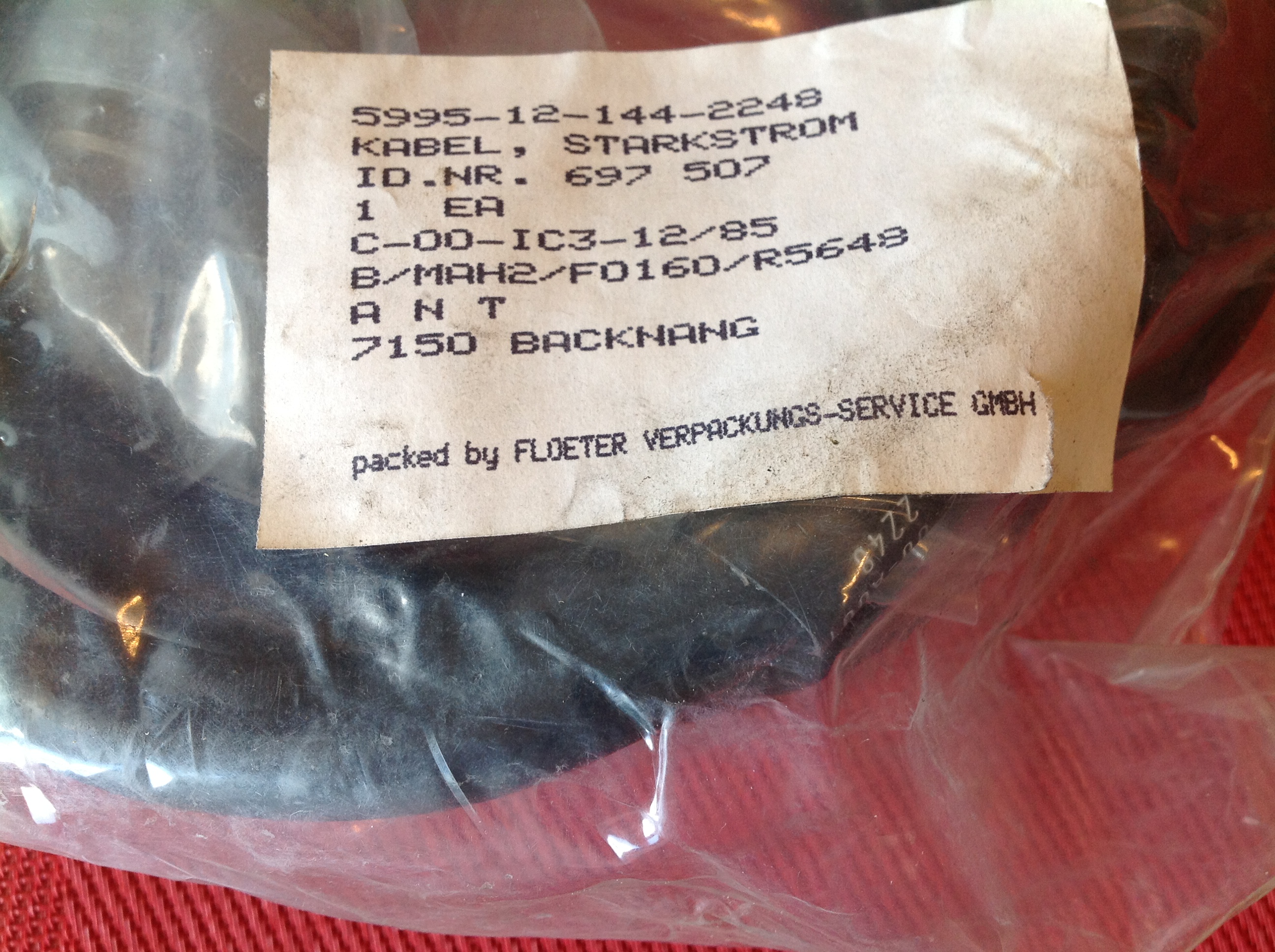 Stromversorgungskabel ANT AW 7800.182.00-A001 mit 4 pol. Stecker und Buchse
