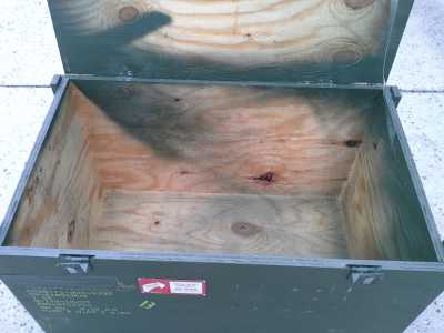 Lager-u.Transportkiste aus Holz L.99xB.60xH.59cm