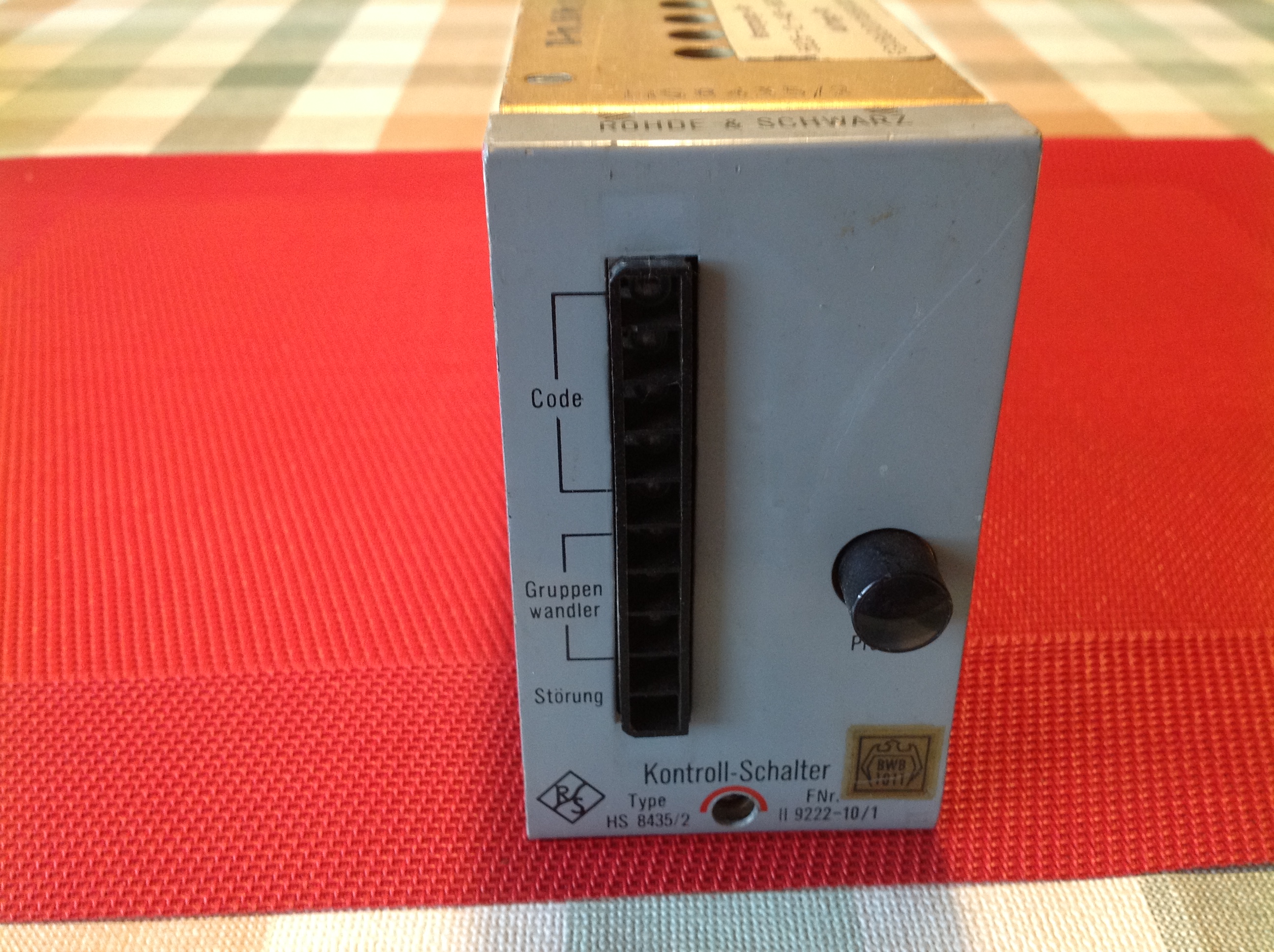 Rohde &amp; Schwarz Kontrollschalter Type HS 8435/2
