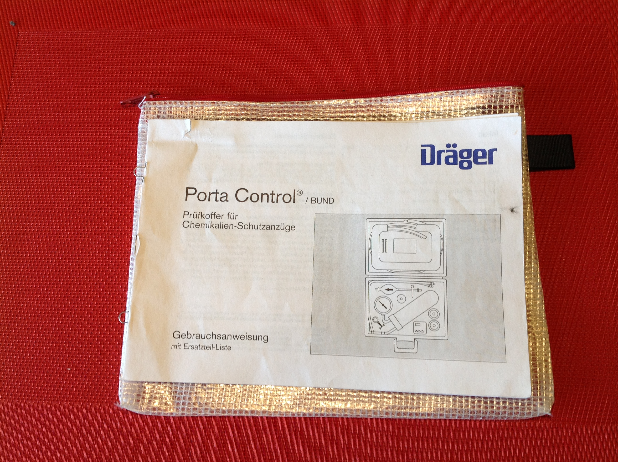 Dräger Porta Control Dichtigskeitsprüfgerät - Prüfkoffer für Chemikalien-Schutzanzüge