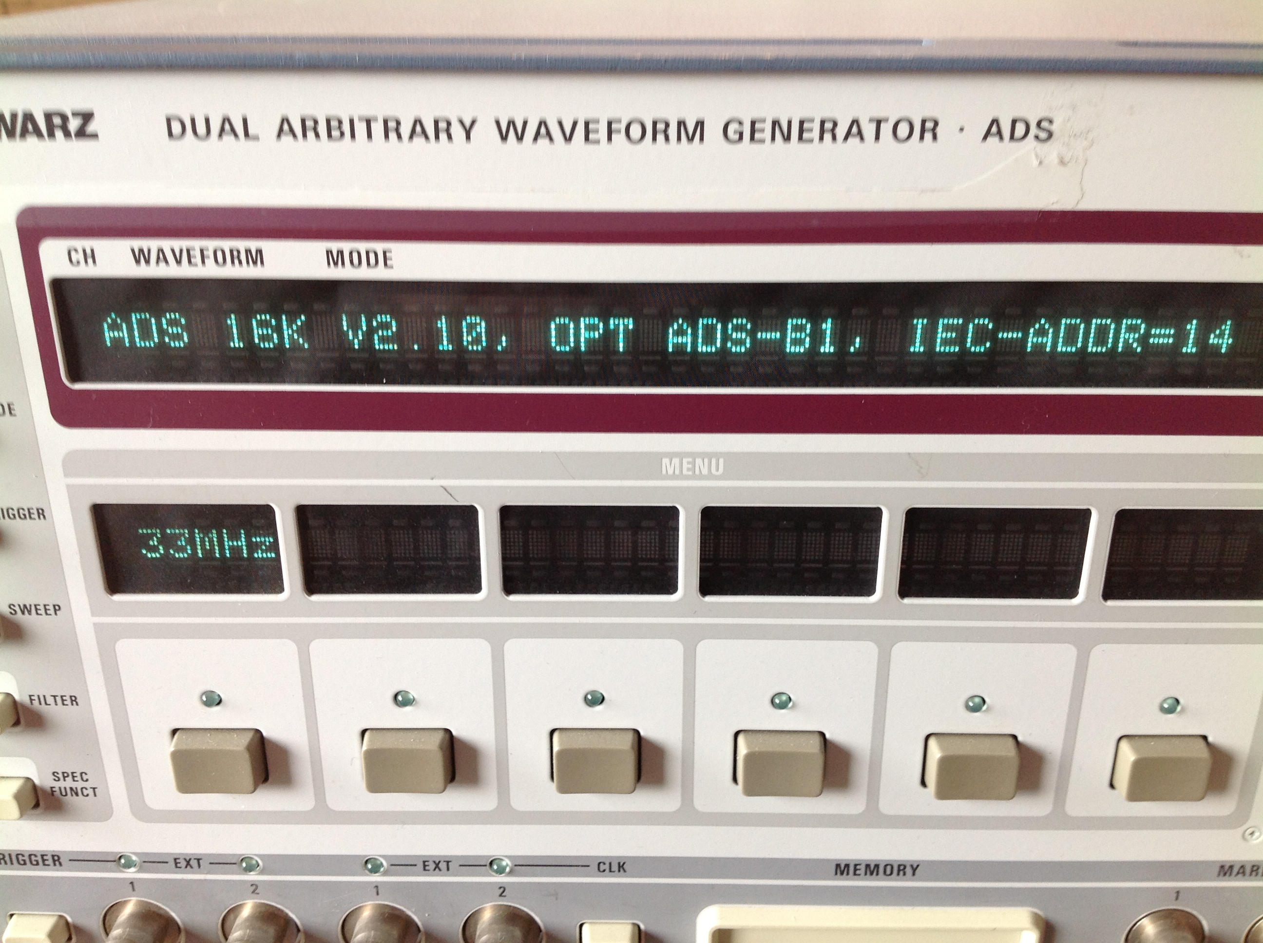 Rohde & Schwarz Dual Arbitrary Waveform Generator ADS