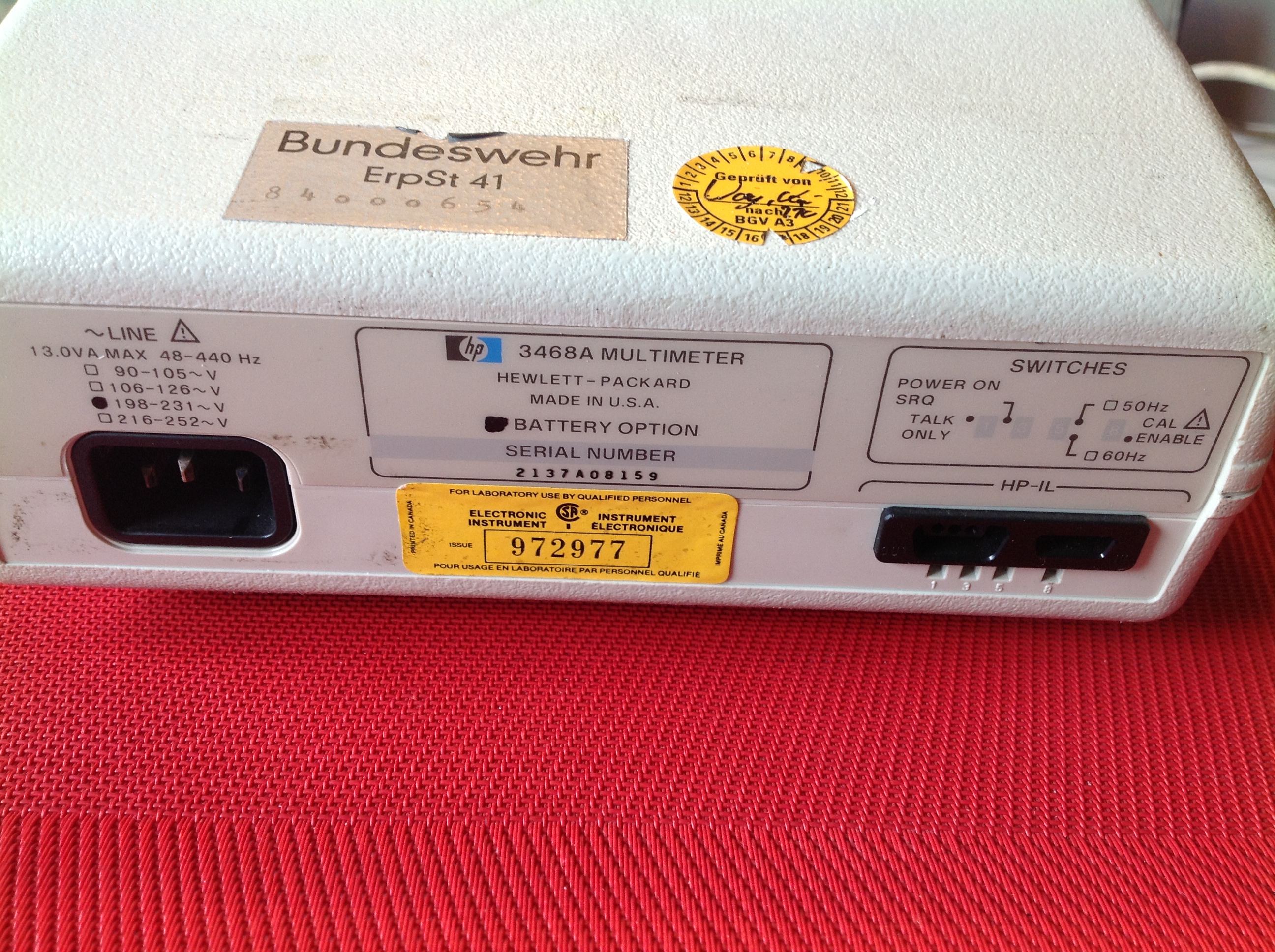 Hewlett Packard 3468A Multimeter