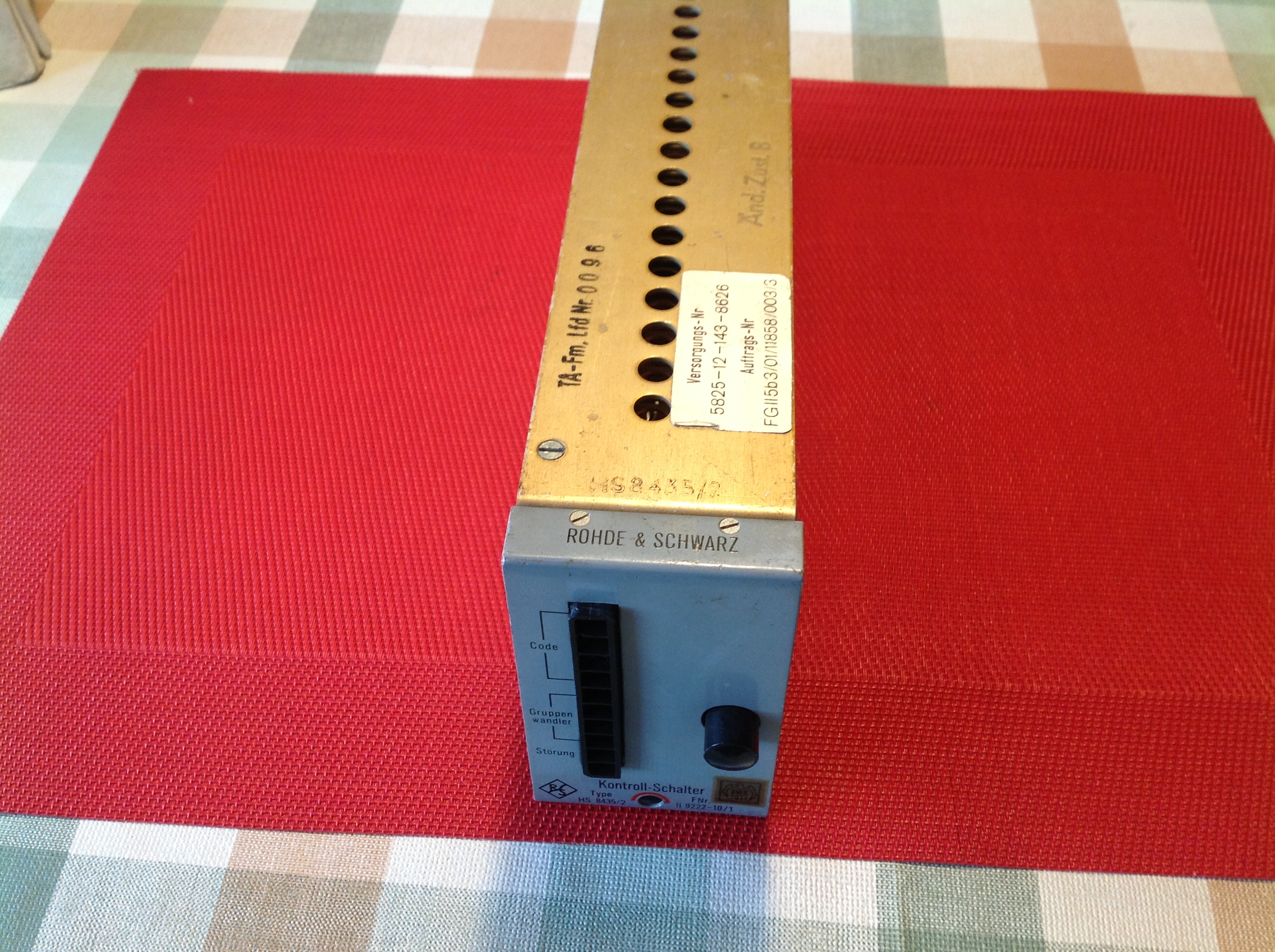 Rohde &amp; Schwarz Kontrollschalter Type HS 8435/2