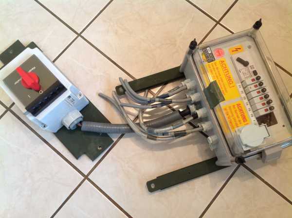 Verteiler 380/220 V und Hauptschalter