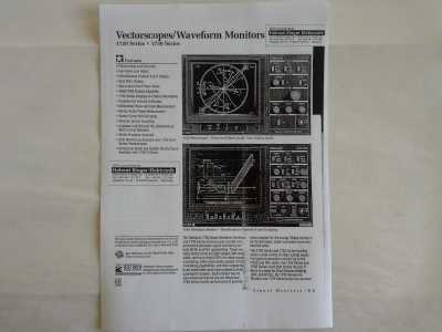 Tektronix 1721 Vectorscopes und Tektronix 1731 Waveform Monitor