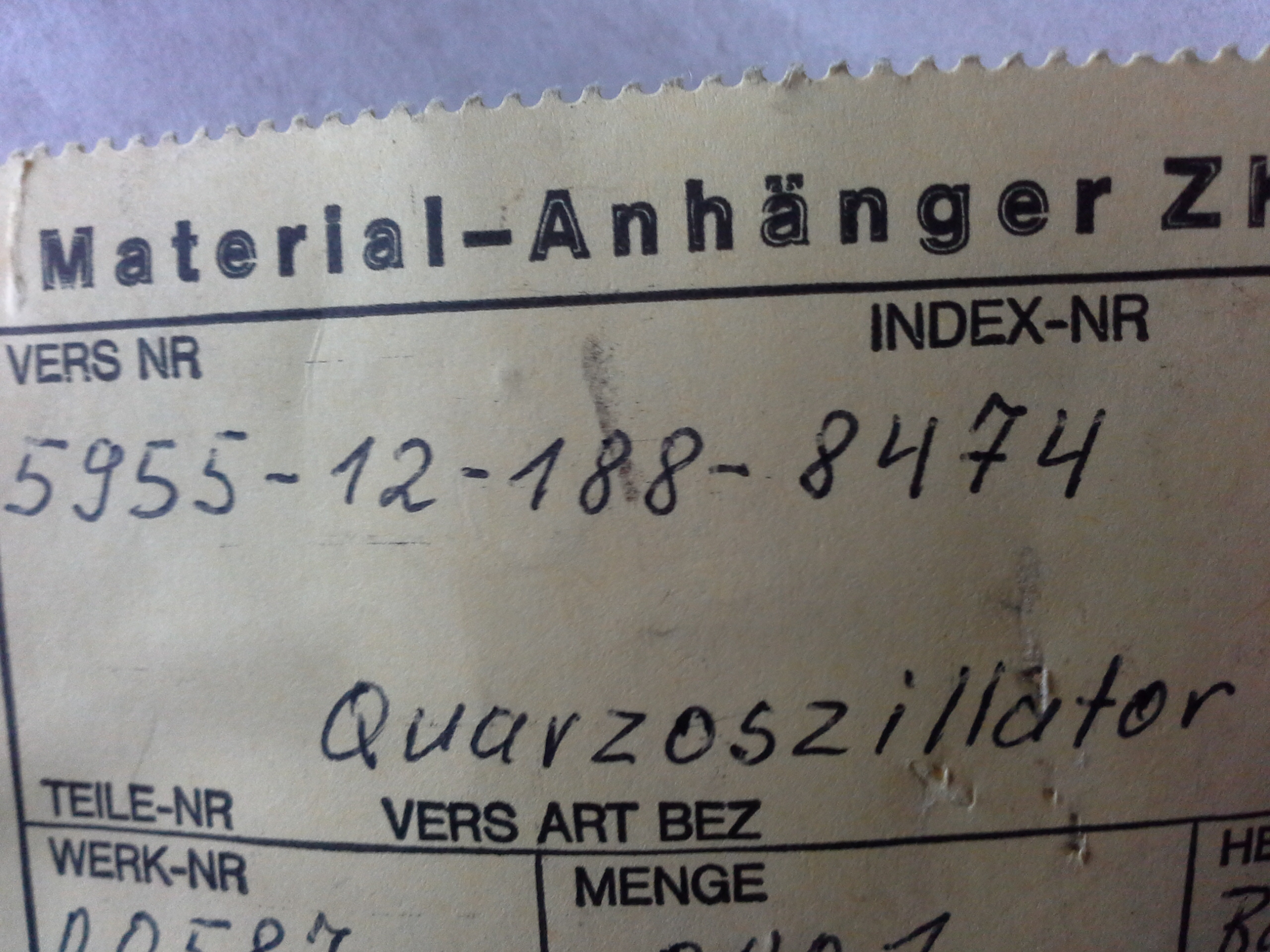 ANT Quarz-Oszillator 65.7112.500.00-A001