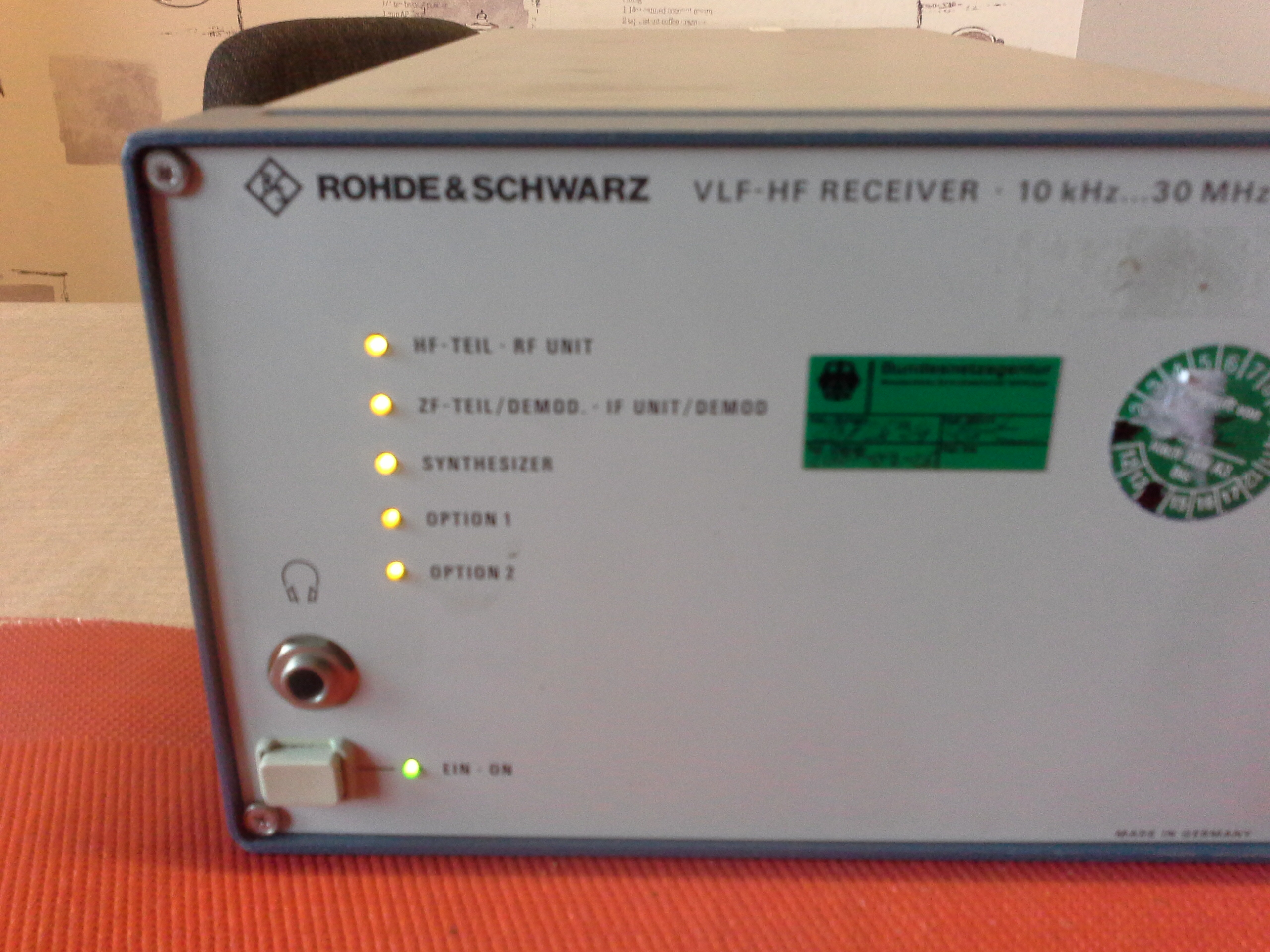 Rohde & Schwarz VLF-HF Receiver/Empfänger, EK 890, 10....30 MHz, 