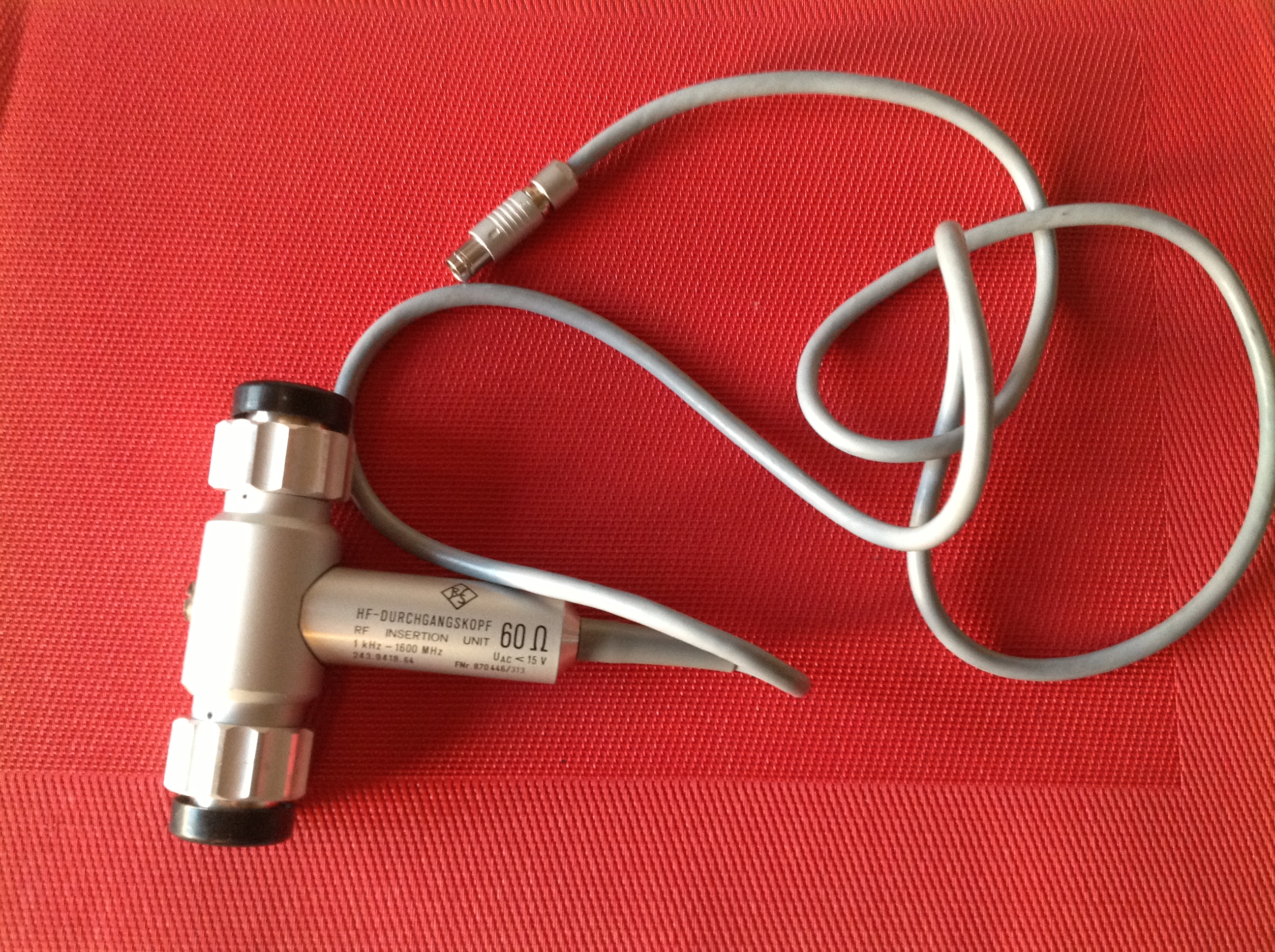 Rohde &amp; Schwarz HF-Durchgangskopf / RF Insertion Unit