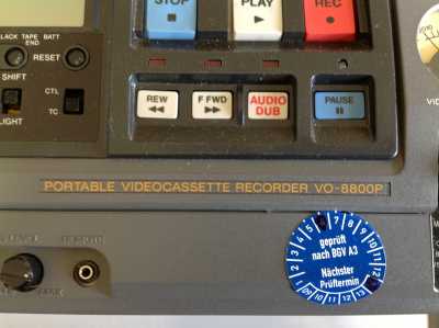 Sony Portable Videocassetten Recorder Mod. VO-8800P