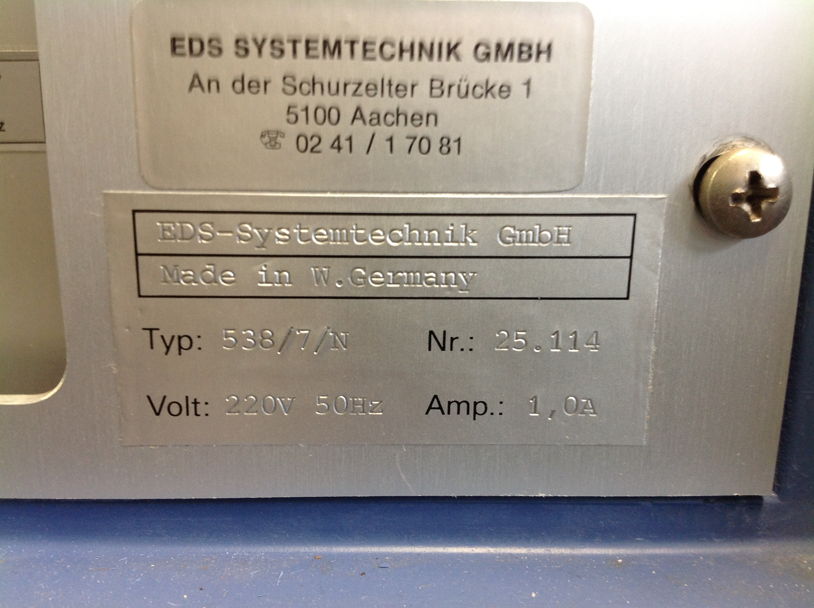 Magnetbandstation zur Datenregistrierung "EDS" Typ ME538-7N