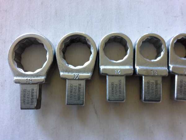 1 Satz Einsteck-Ring-Schlüssel ½ Antrieb - 7 Stück"